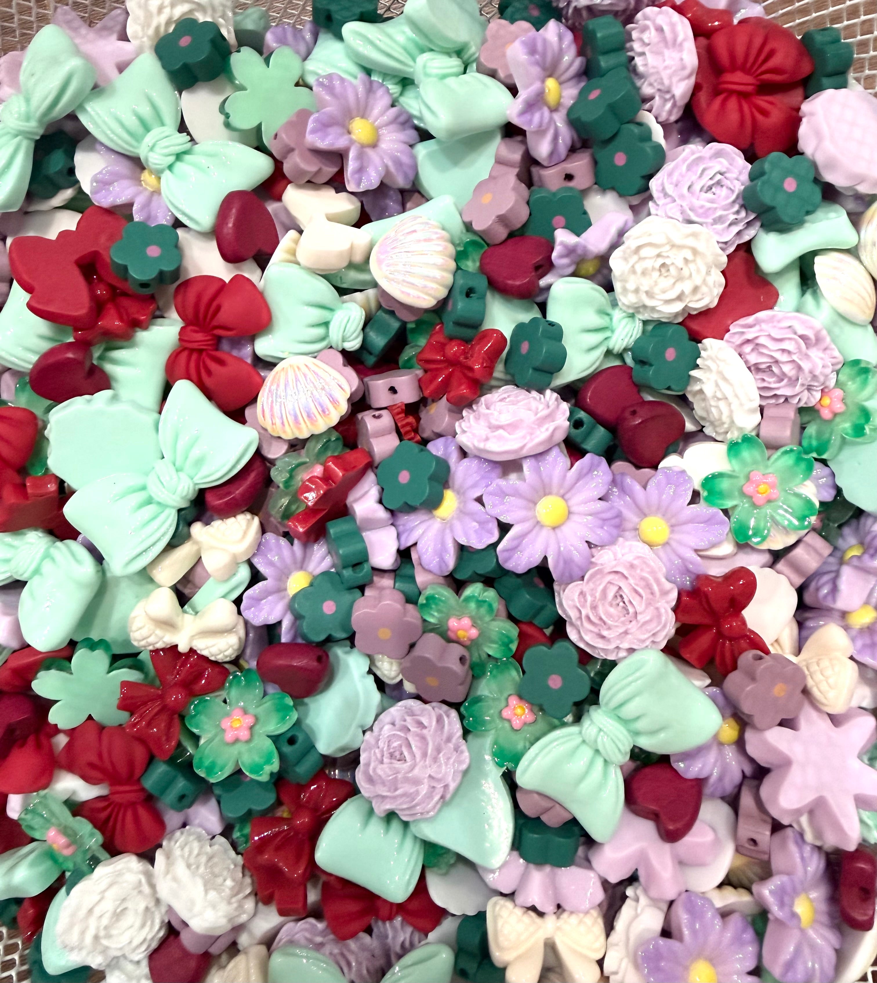 Wildflower Wednesday- Flat Back Flower & Charm Mixes, Assorted Colors