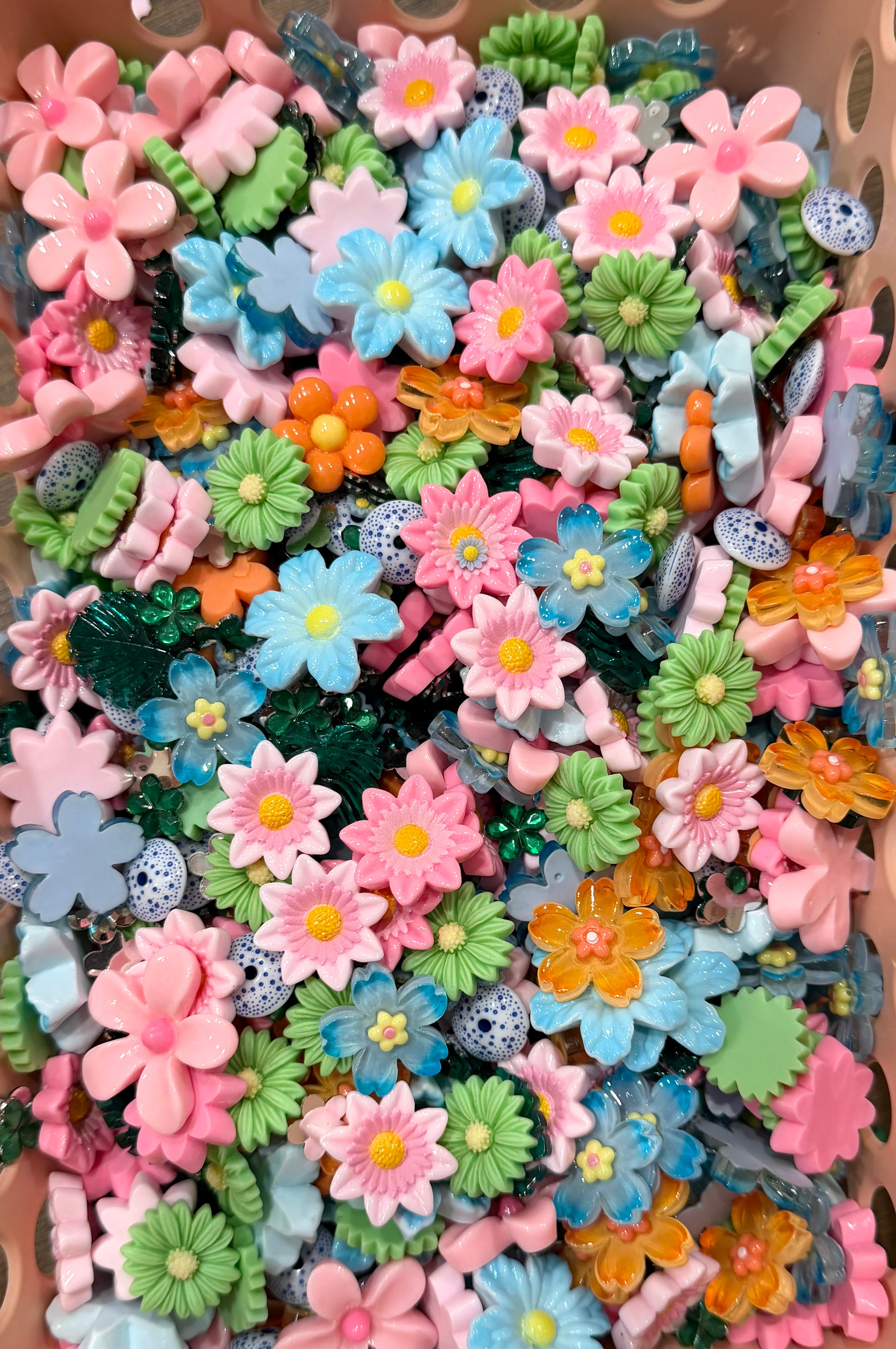 Wildflower Wednesday- Flat Back Flower & Charm Mixes, Assorted Colors