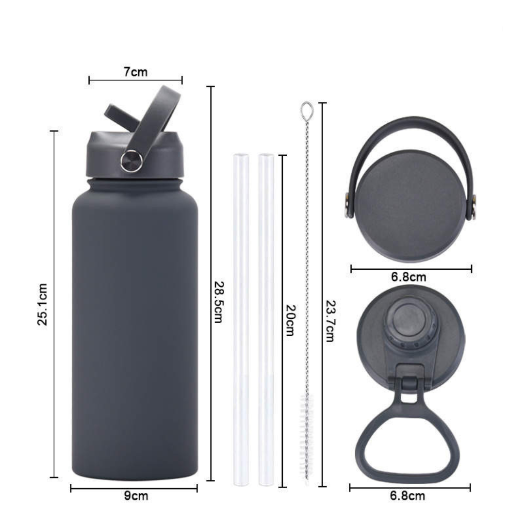 34 oz Insulated Stainless Steel Hydro Tumblers W/3 Lids