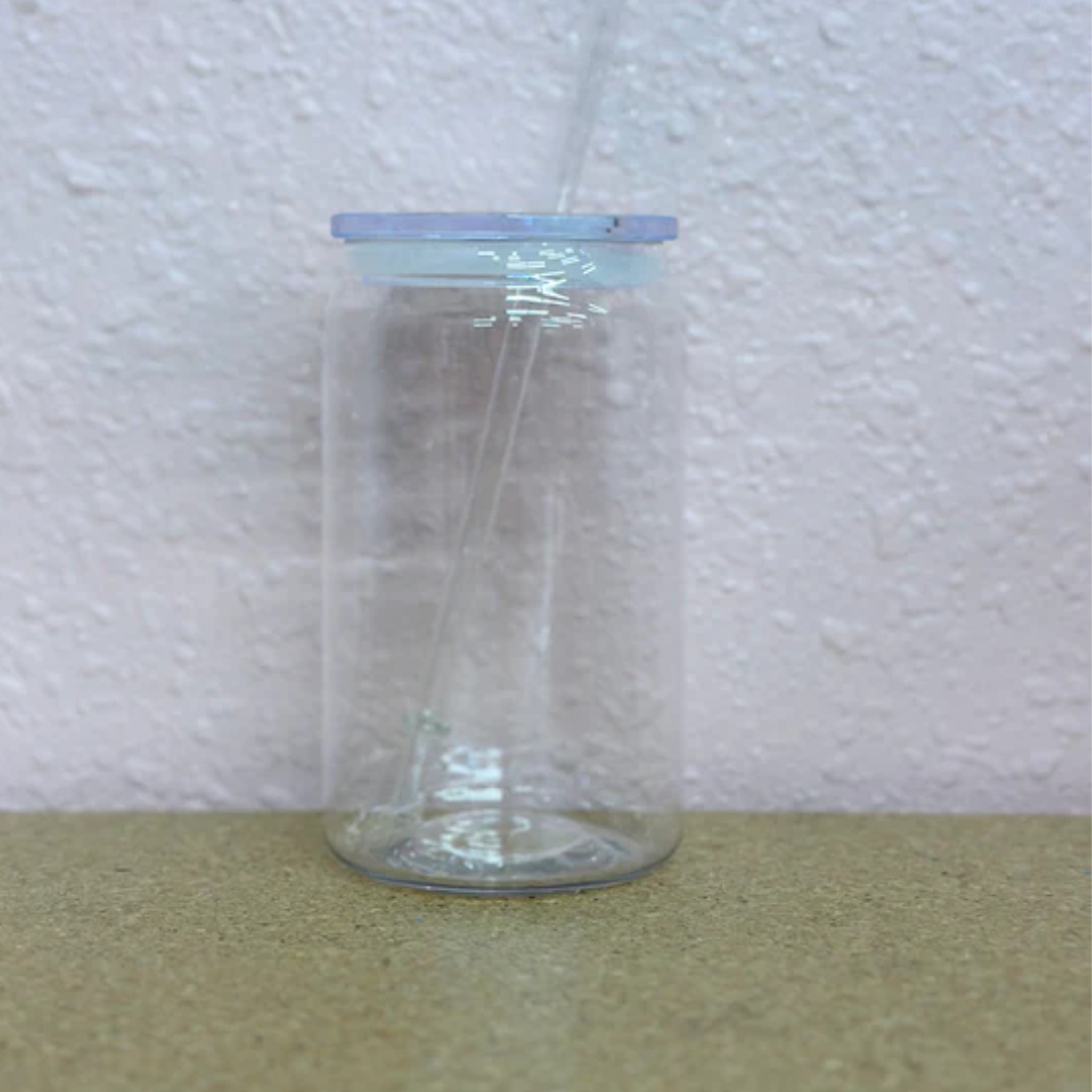 16 oz Acrylic Tumbler, Can Shape W/Acrylic Lid and Straw