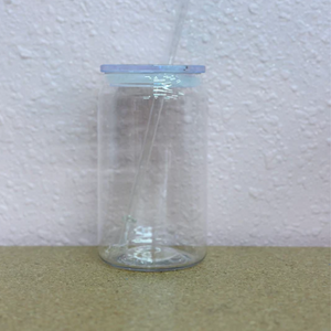 16 oz Acrylic Tumbler, Can Shape W/Acrylic Lid and Straw