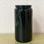 Load image into Gallery viewer, 16oz Glass Tumbler, Can Shape W/Acrylic Lid and Straw
