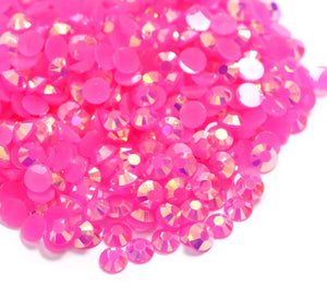 Resin Rhinestones, Rose AB Jelly