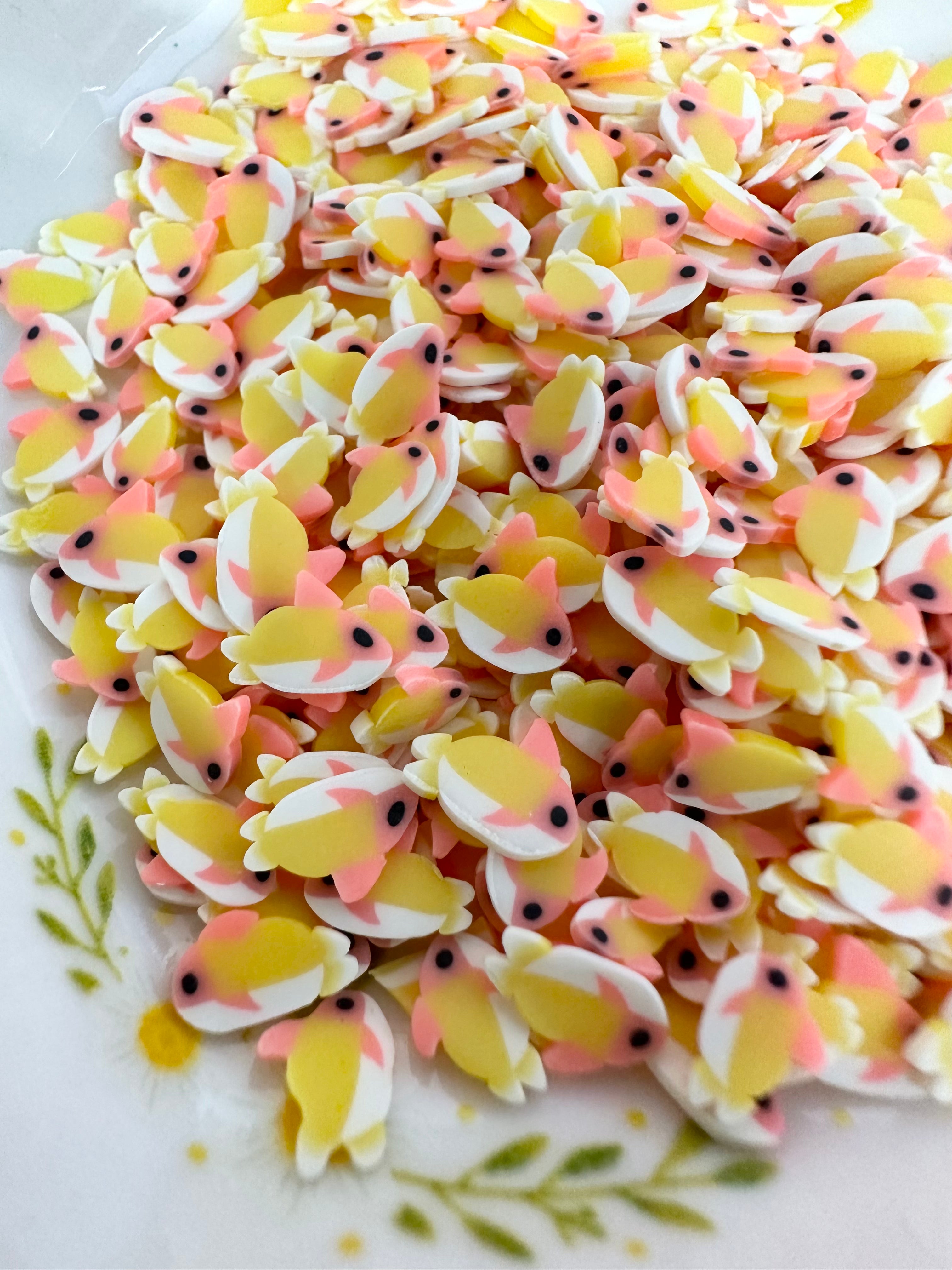 Polymer Clay, Orange Yellow Fish