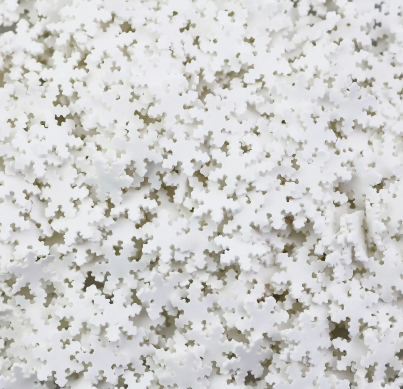 Polymer Clay, White Snowflakes