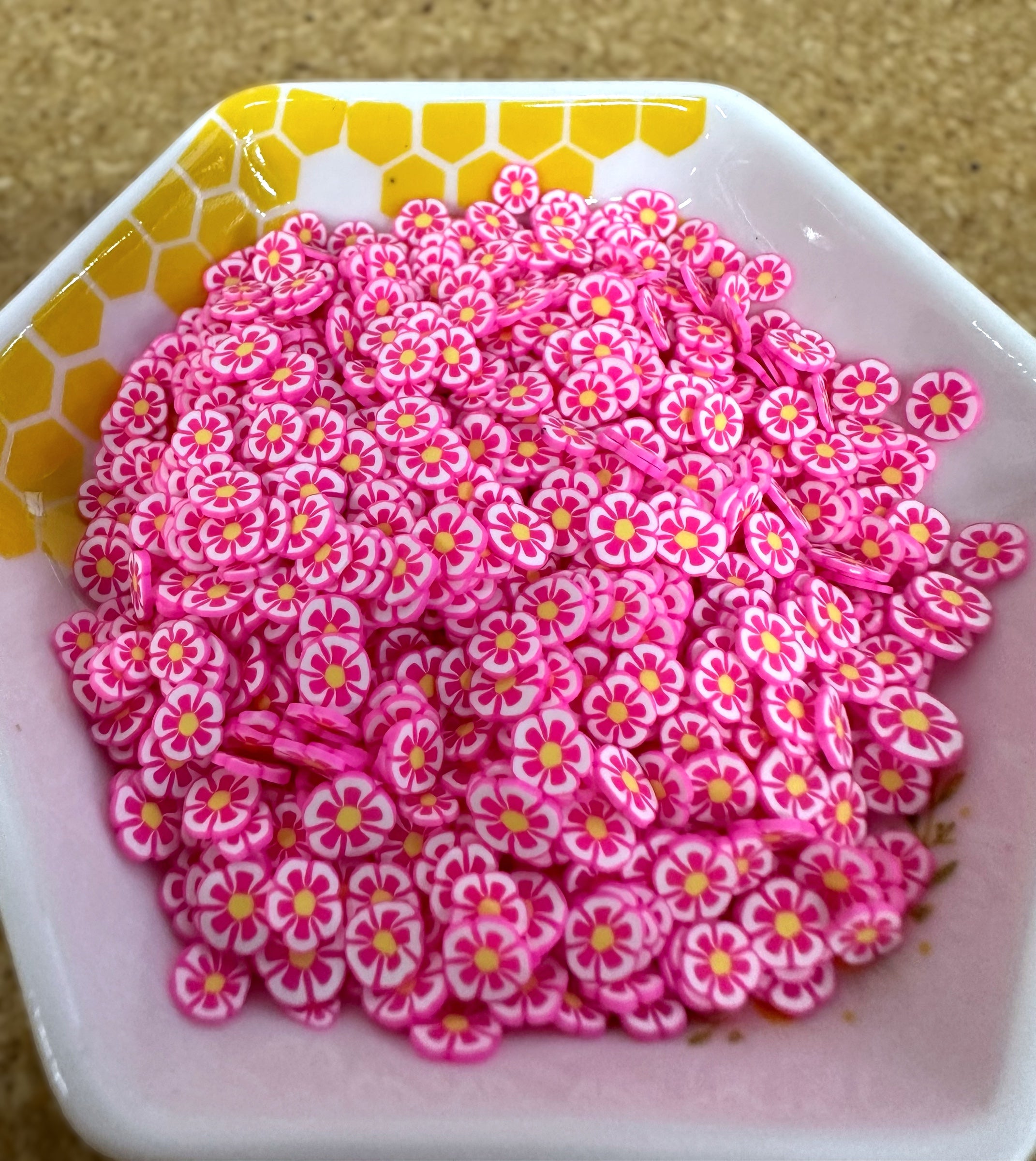 Polymer Clay, Hot Pink Flowers