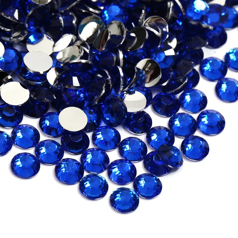 Resin Rhinestones, Sapphire Silver Back