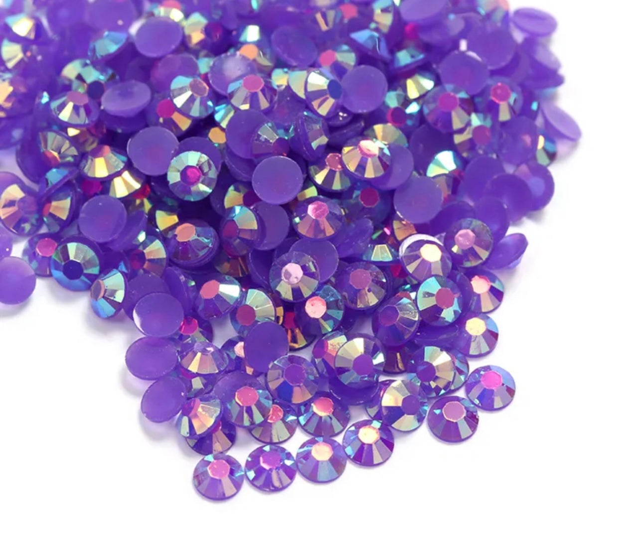 Resin Rhinestones, Grape Purple AB Jelly