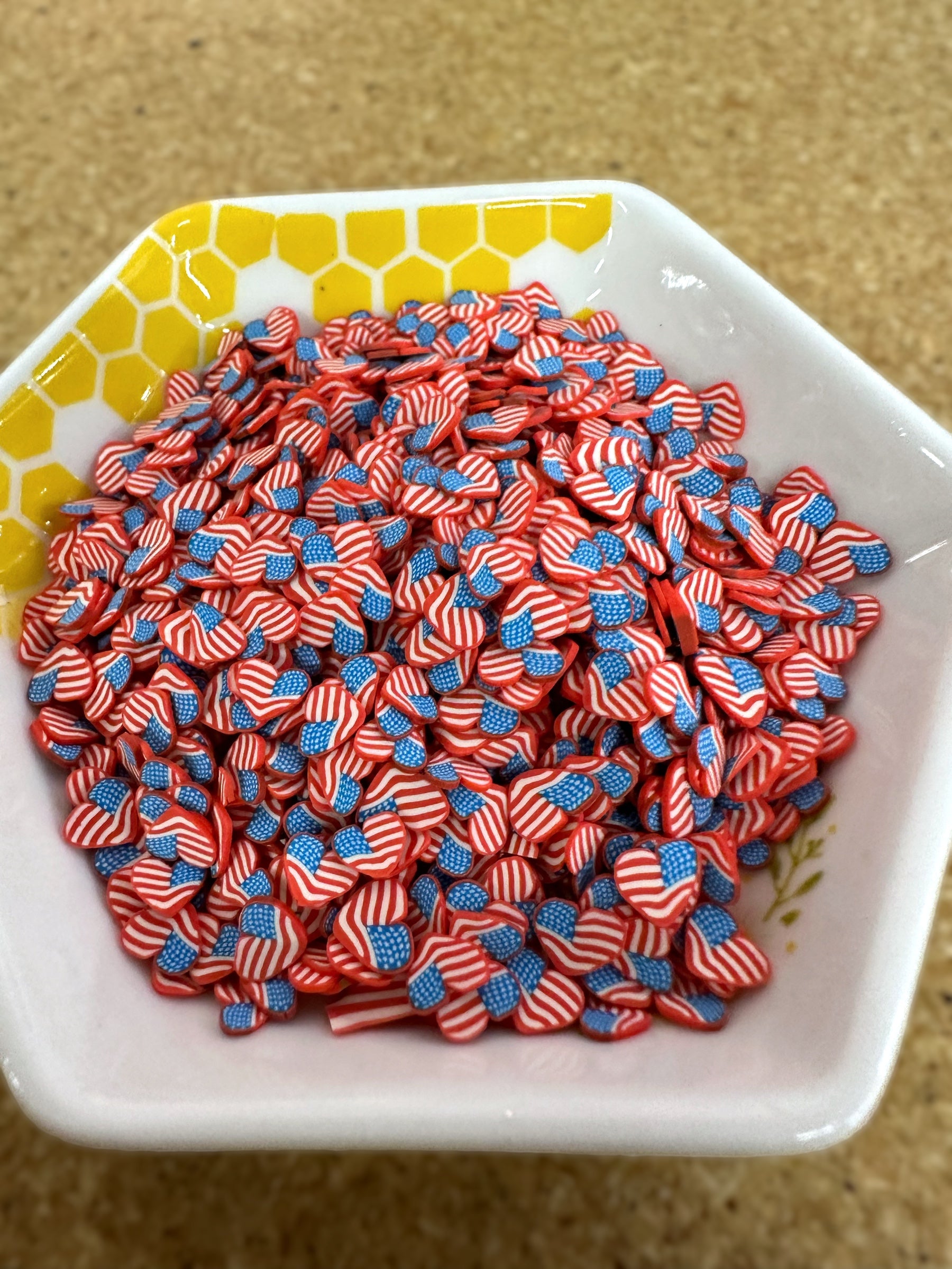 Polymer Clay, America Hearts