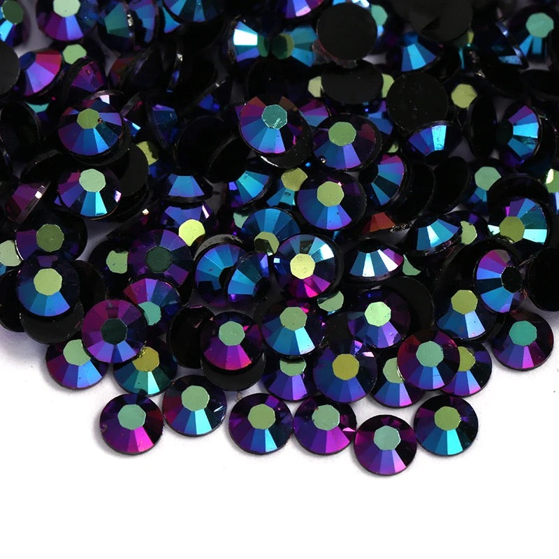 Resin Rhinestones, Jet AB Jelly