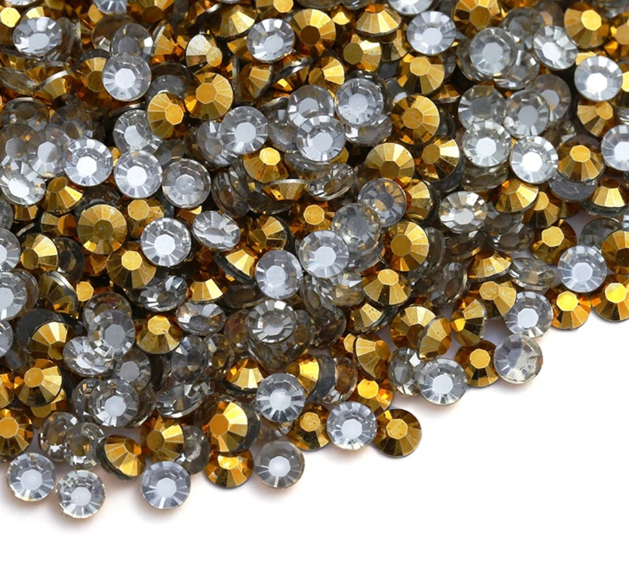 Resin Rhinestones, Gold Jelly