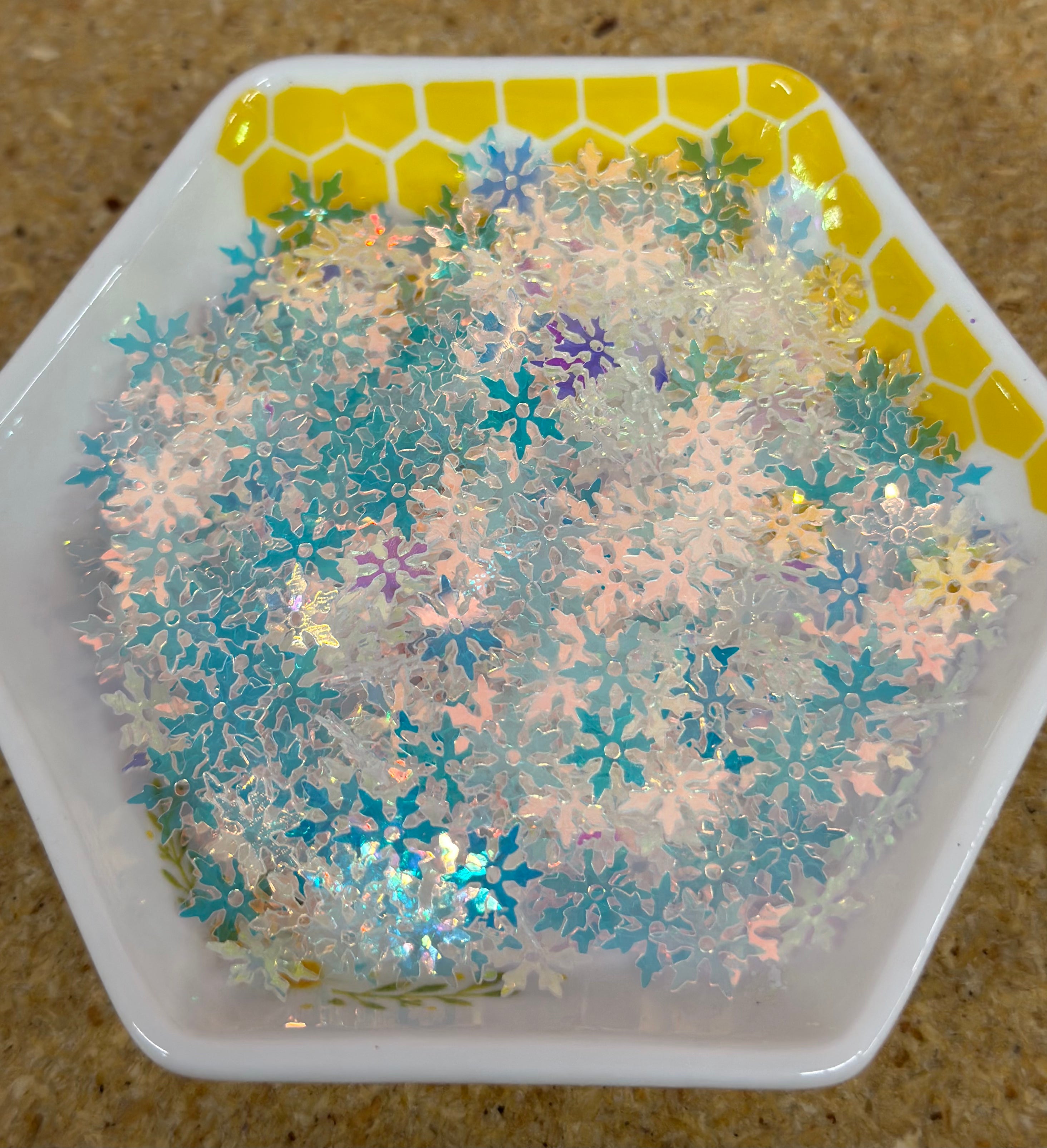 Shape Glitter, Iridescent Snowflakes
