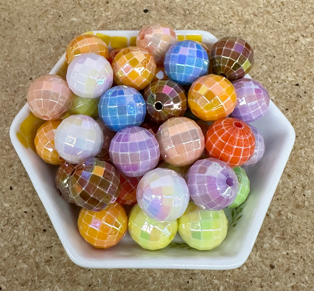 16mm Disco Beads, 50 pcs, Assorted Colors