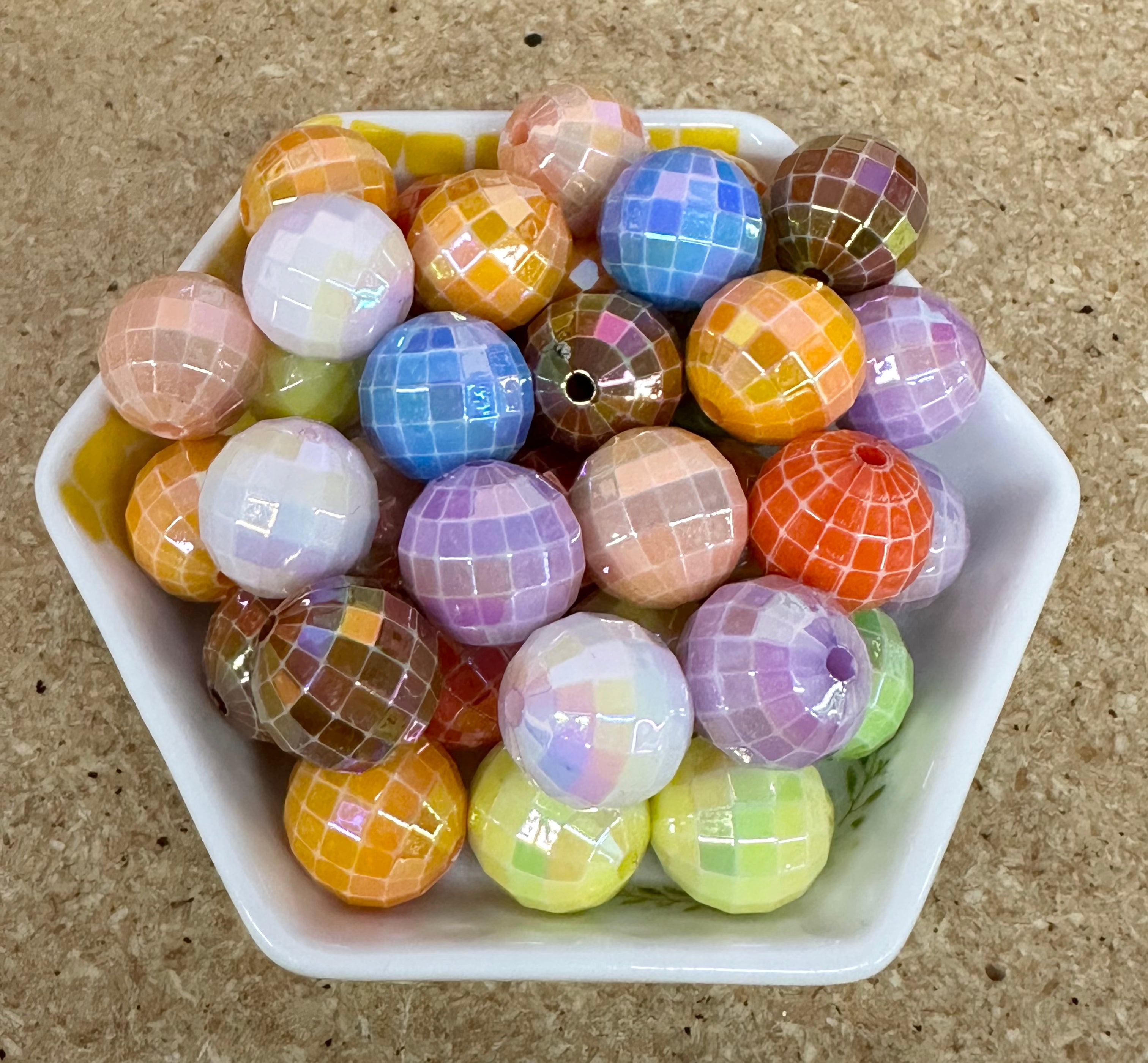 16mm Disco Beads, 50 pcs, Assorted Colors