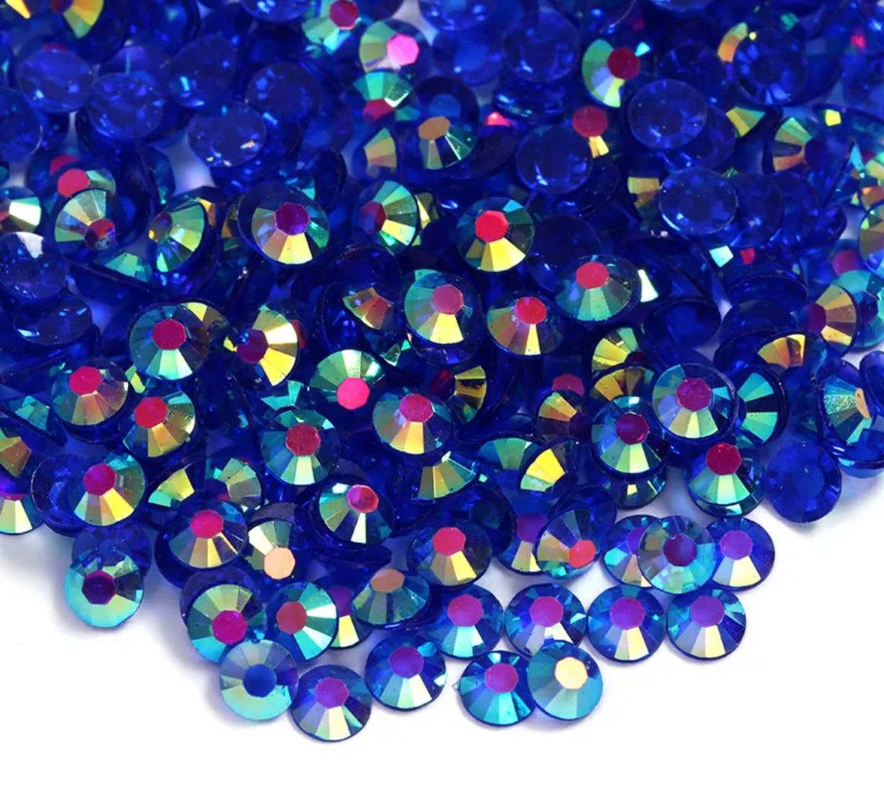 Resin Rhinestones, Sapphire AB Transparent