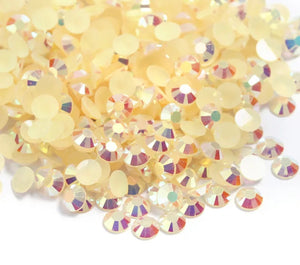 Resin Rhinestones, Jonquil AB Jelly