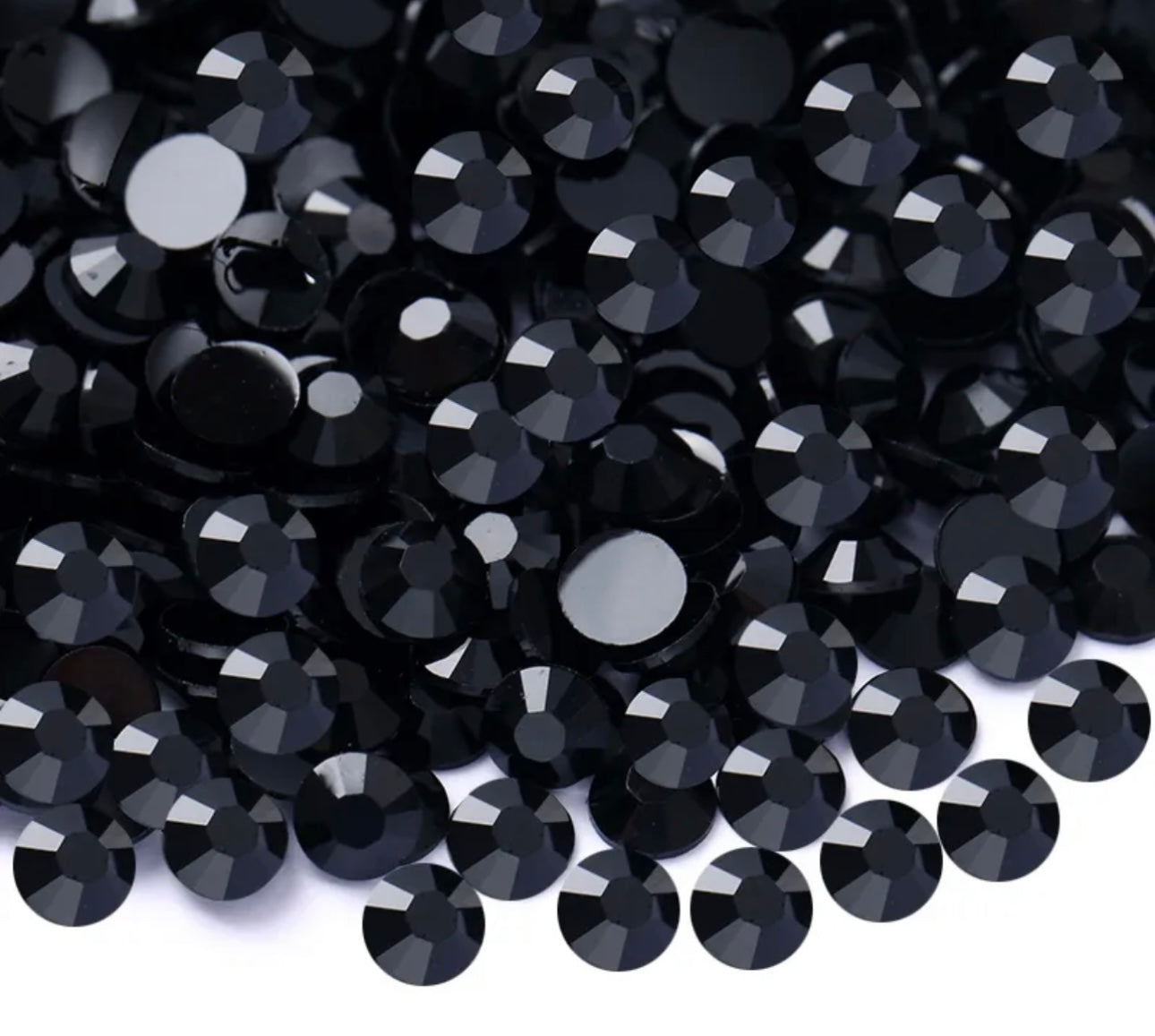 Resin Rhinestones, Black Jelly