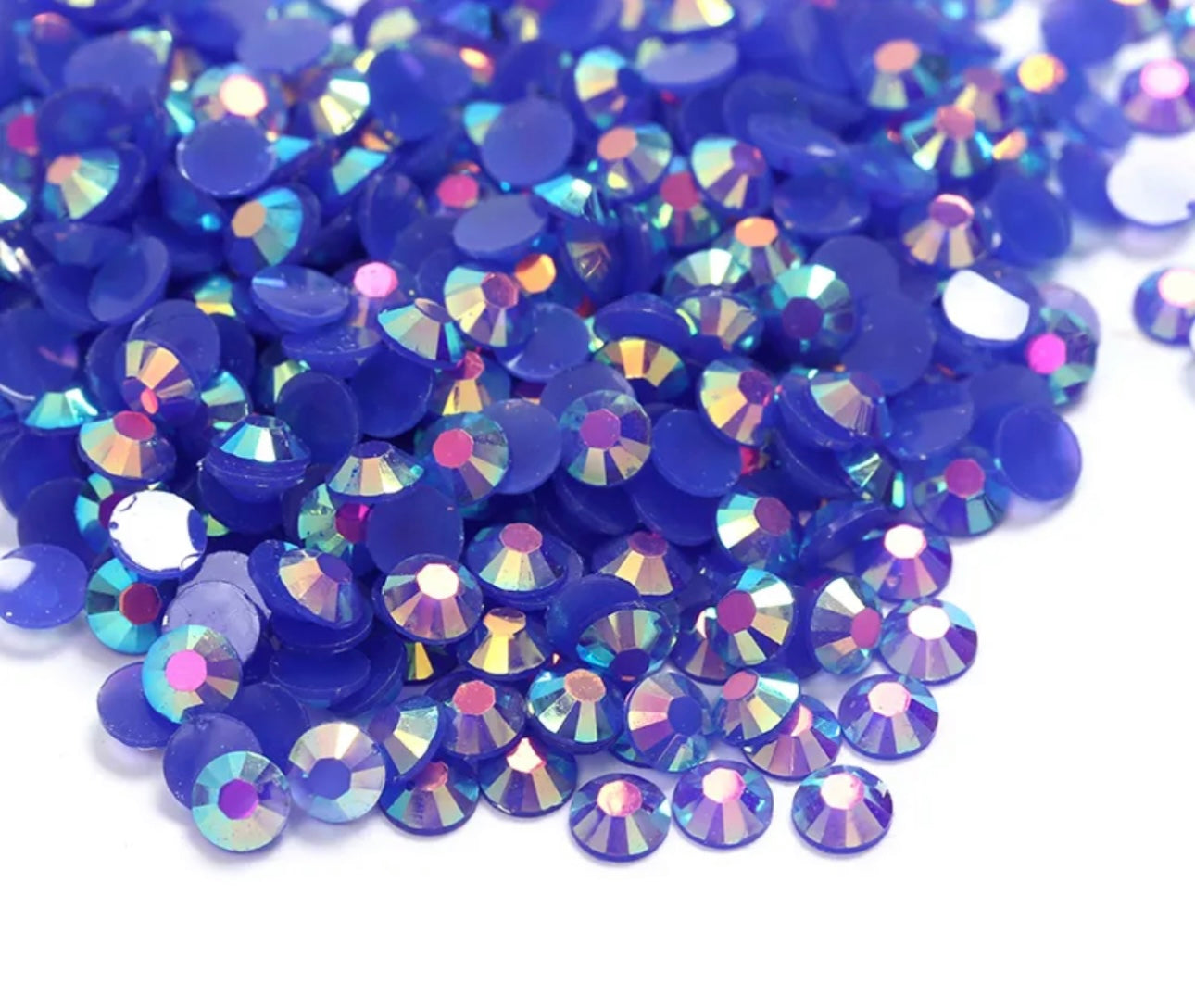 Resin Rhinestones, Sapphire AB Jelly