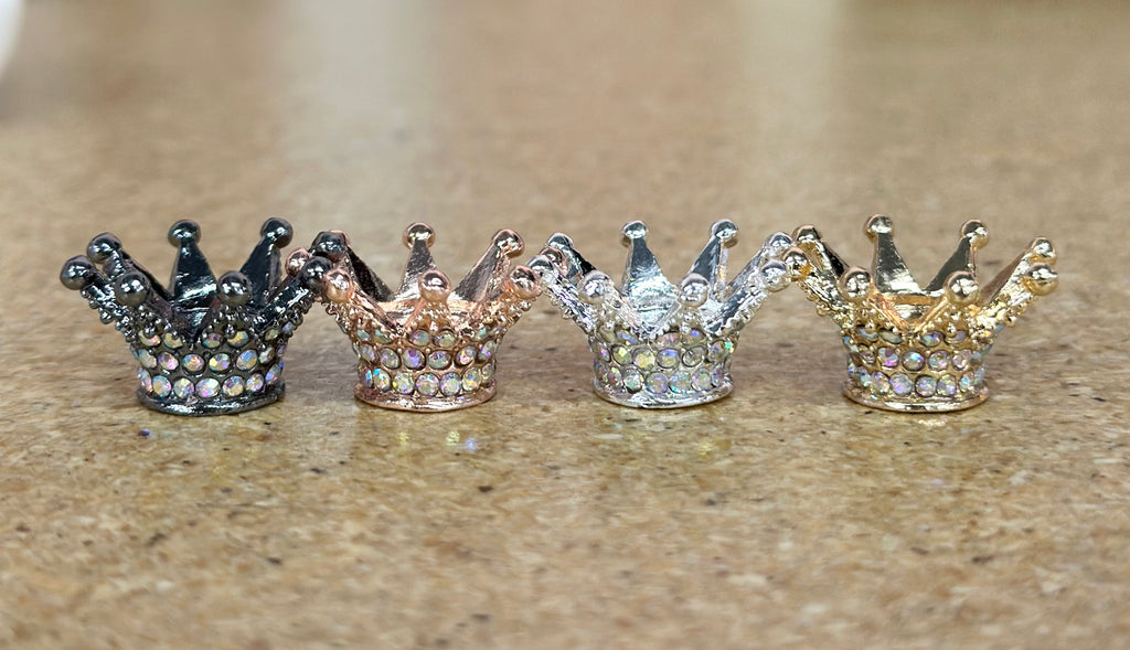 23x13mm Rhinestone Crowns, 25 pcs, Assorted Colors