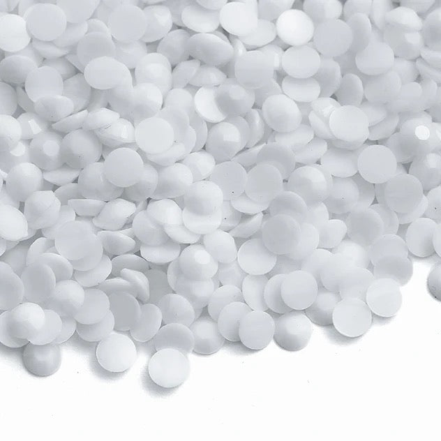 Resin Rhinestones, Ceramic White Jelly