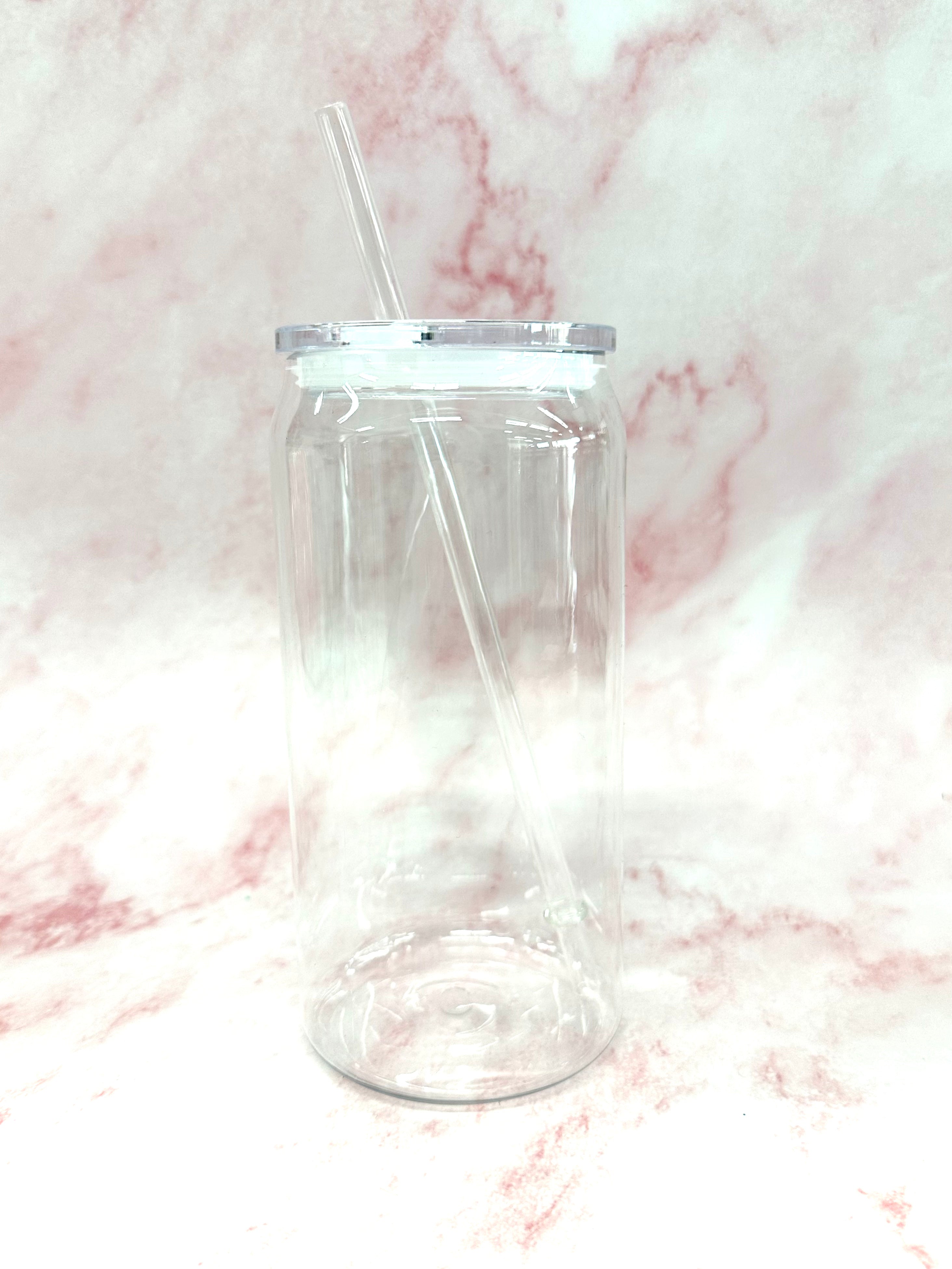 20 oz Acrylic Tumbler, Can Shape W/Acrylic Lid and Straw