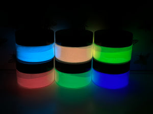 Pigment Powder, Glow In The Dark Neons, 6 pc set or Singles