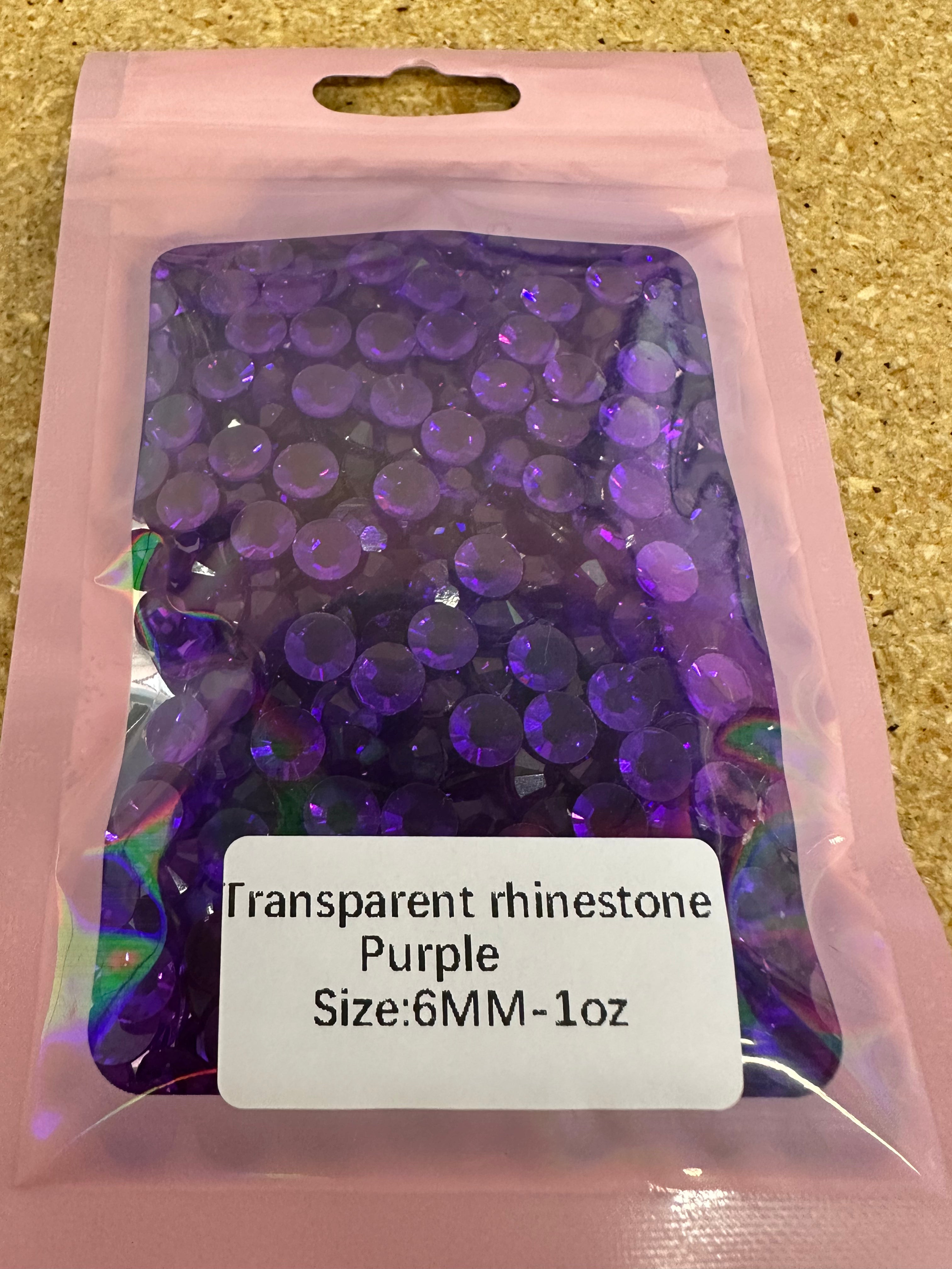 Resin Rhinestones, Purple Transparent
