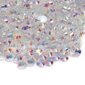 Resin Rhinestones, Clear AB Transparent