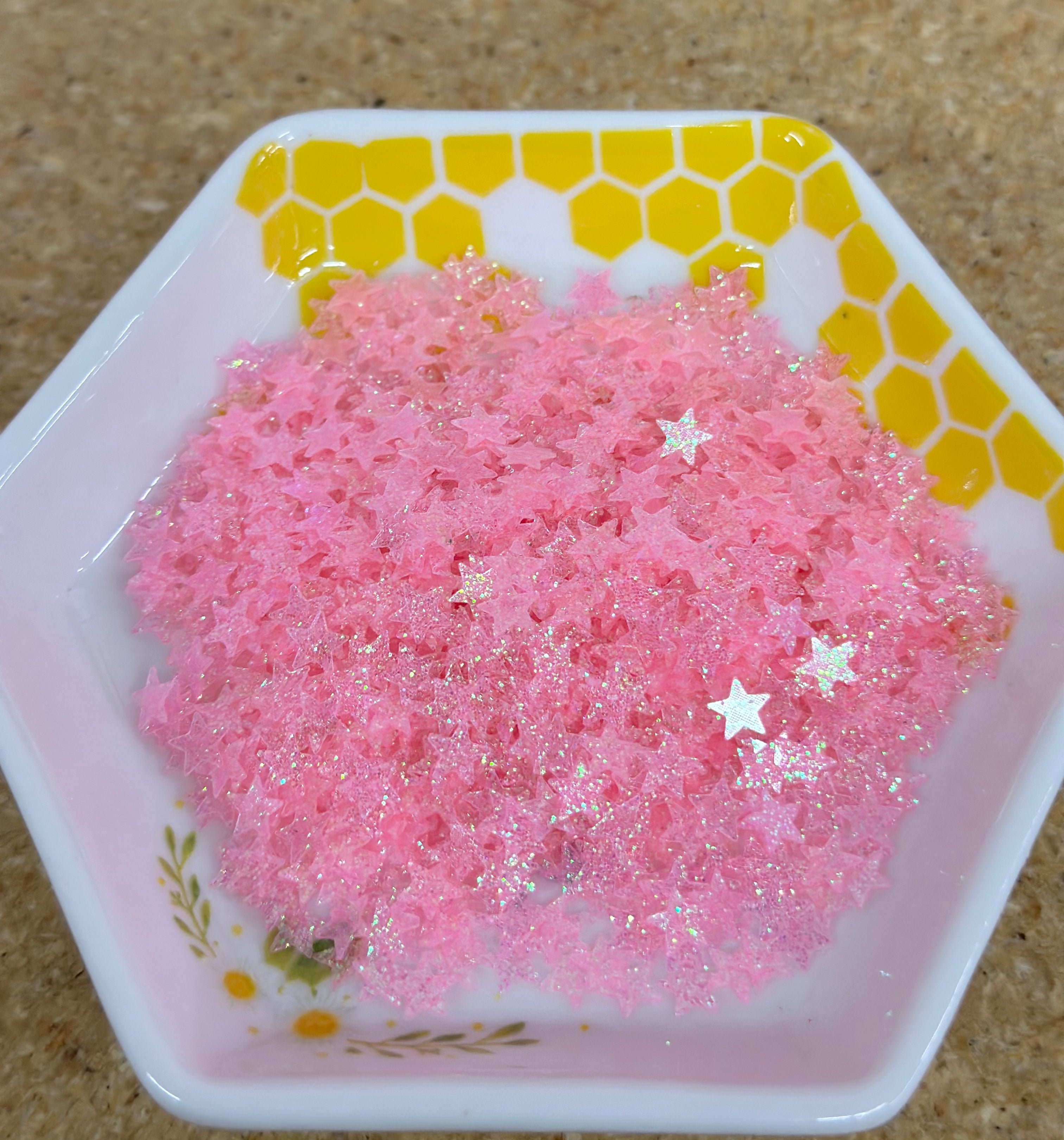 Shape Glitter, Pink Sparkle Stars