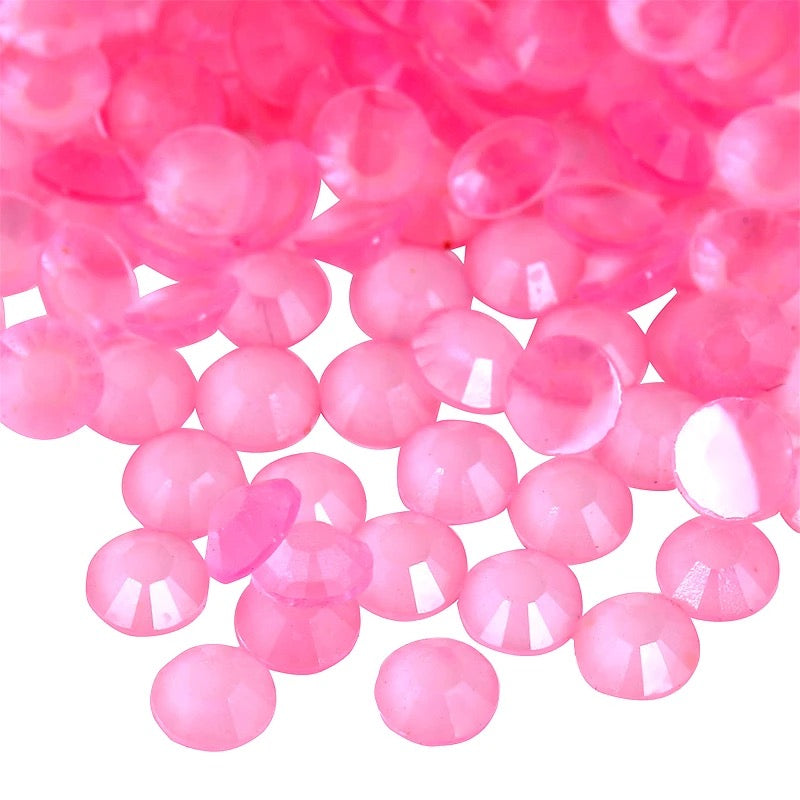 Resin Rhinestones, Pink Glow