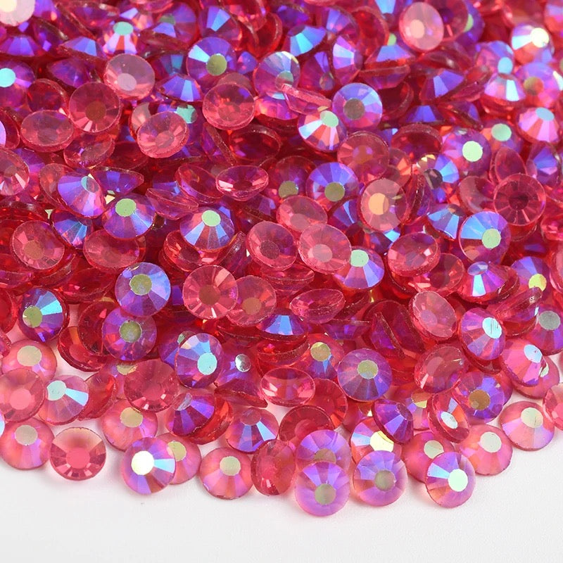 Resin Rhinestones, Transparent Rose