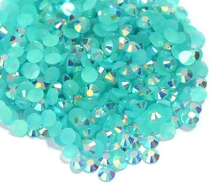 Resin Rhinestones, Sea Blue AB Jelly