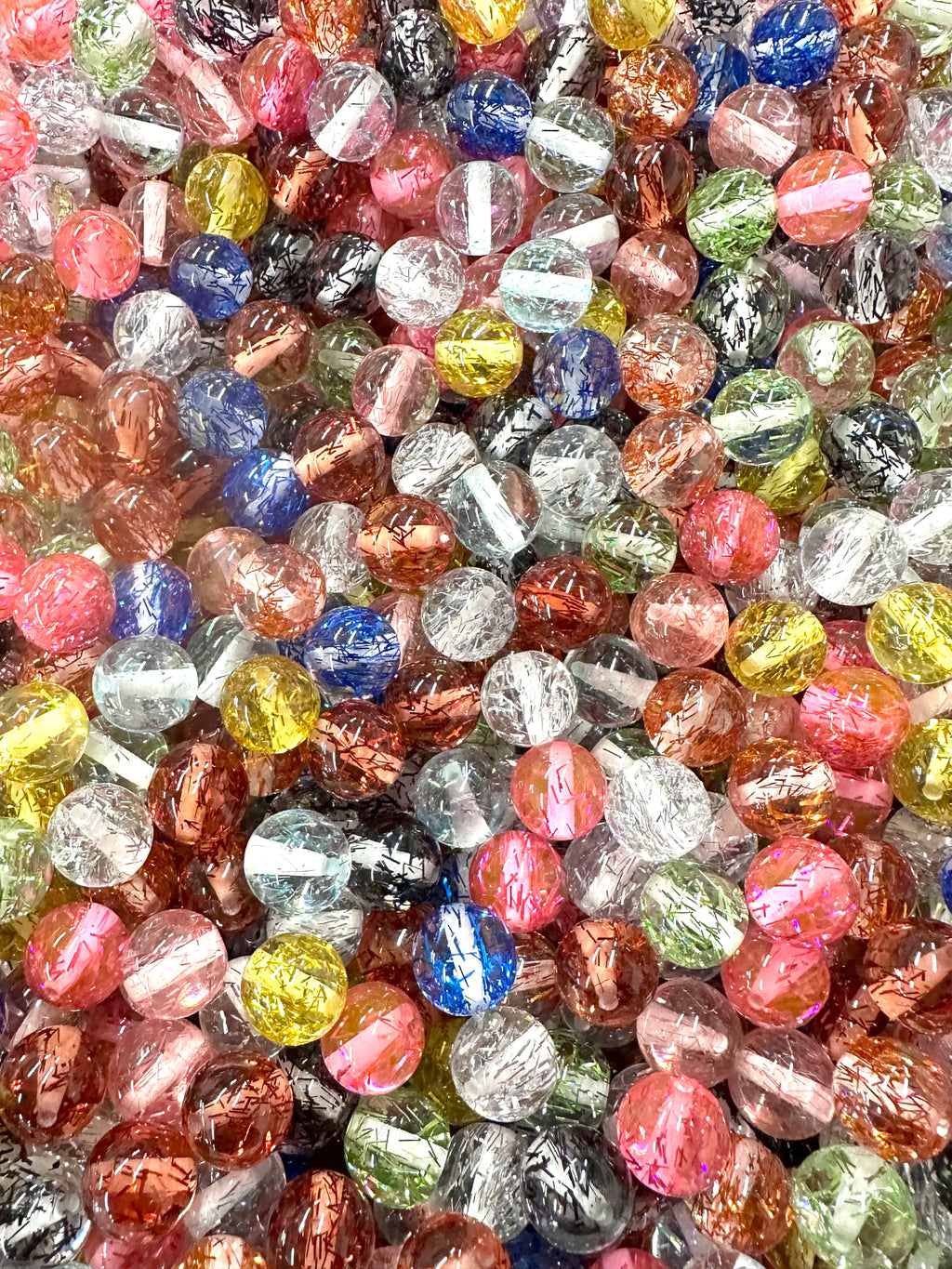 16mm Confetti Beads, 50 pcs, Assorted Colors