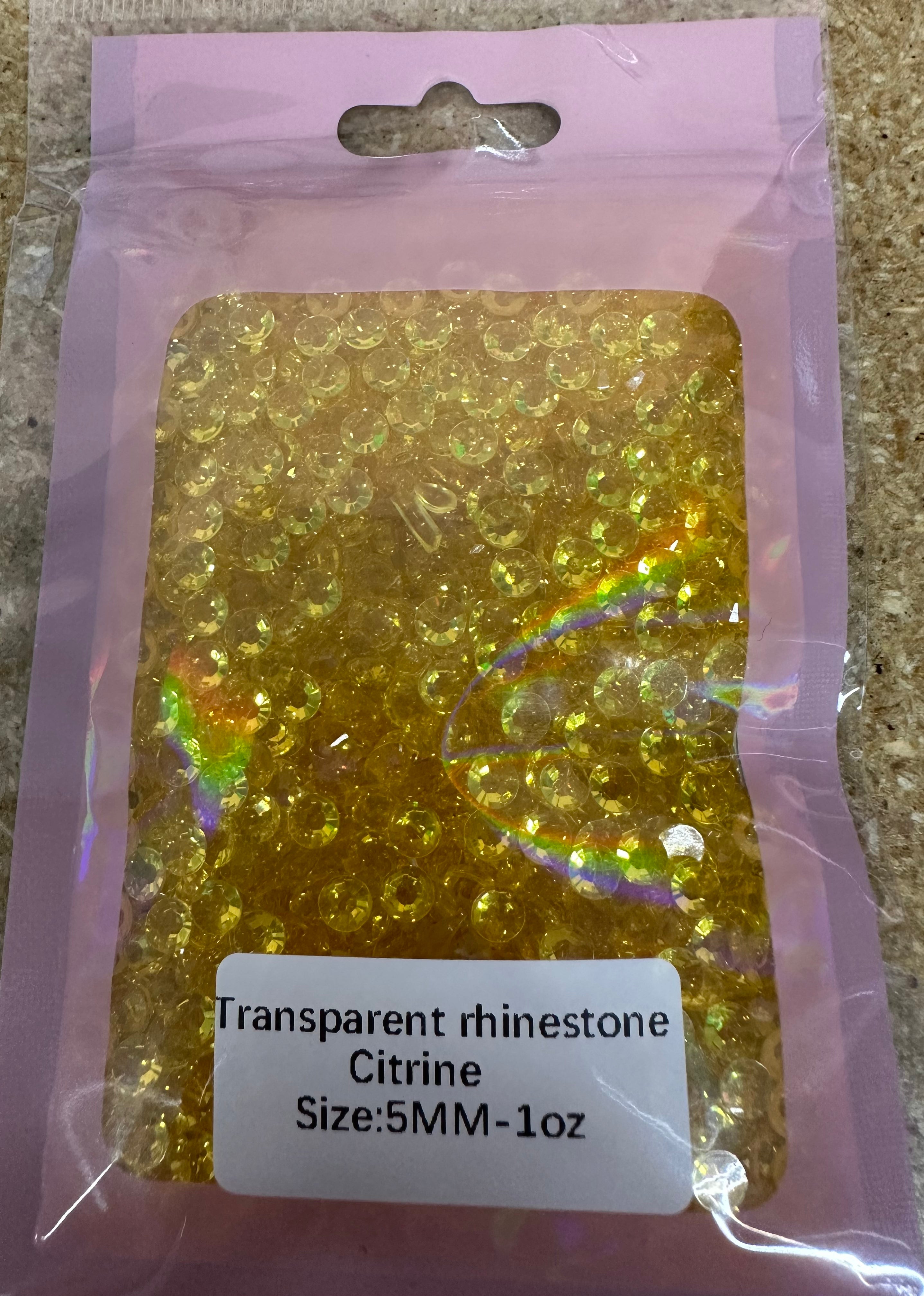 Resin Rhinestones, Transparent Citrine