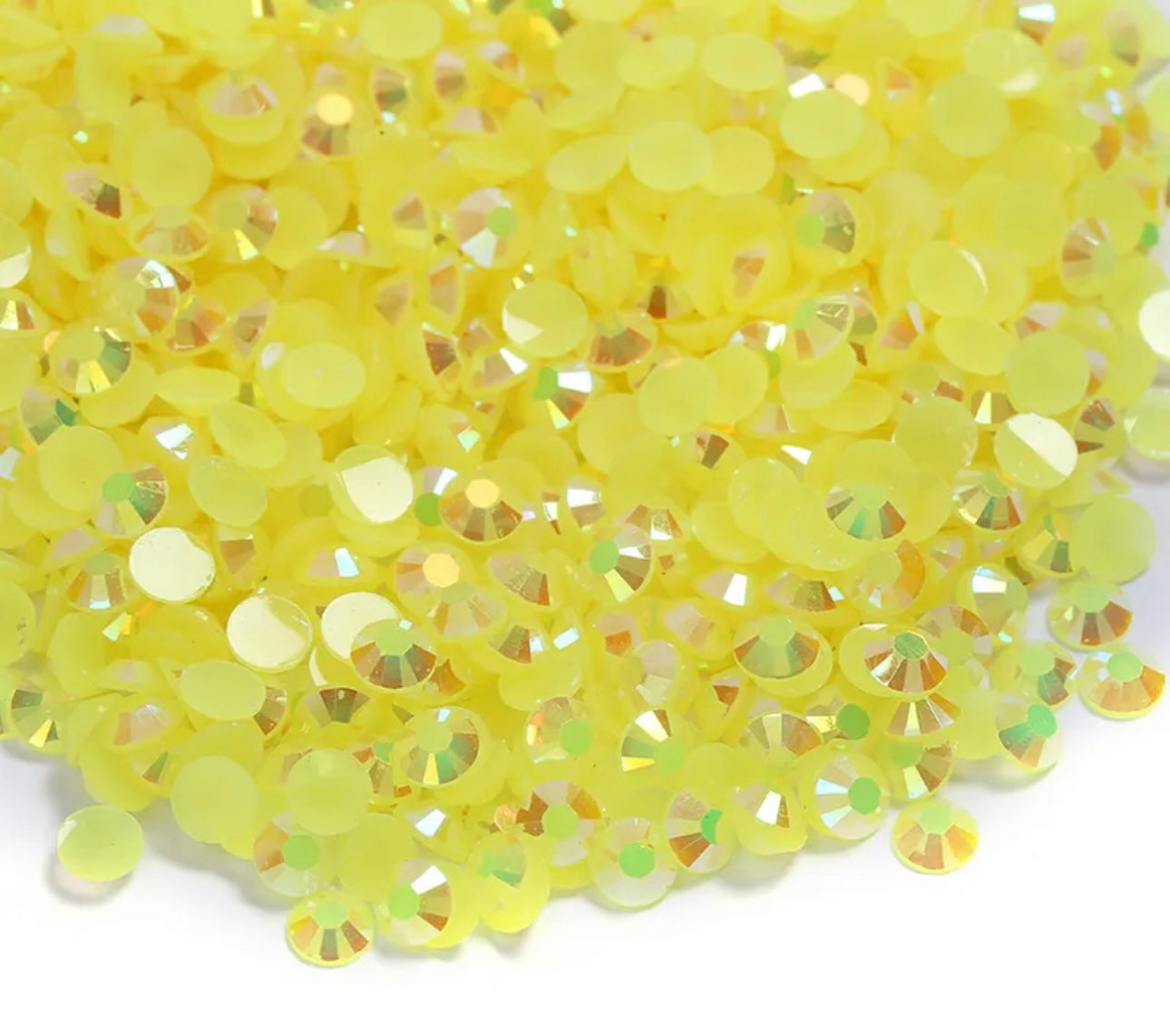 Resin Rhinestones, Citrine AB Jelly