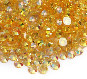 Resin Rhinestones, Topaz AB Transparent