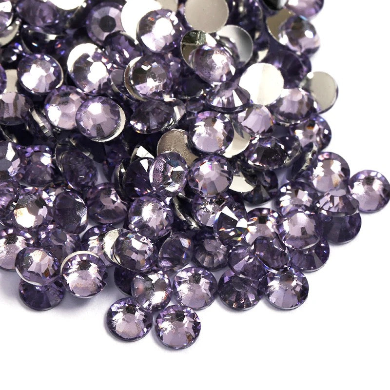 Resin Rhinestones, Voilet Silver Back