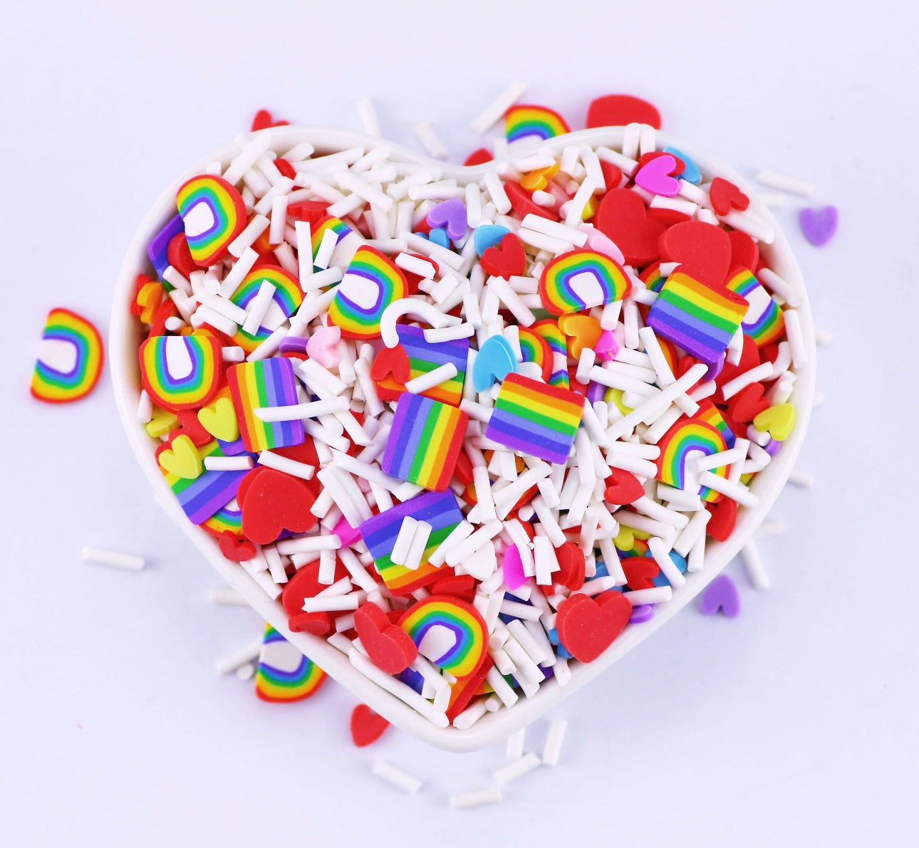 Polymer Clay, Rainbows & Hearts