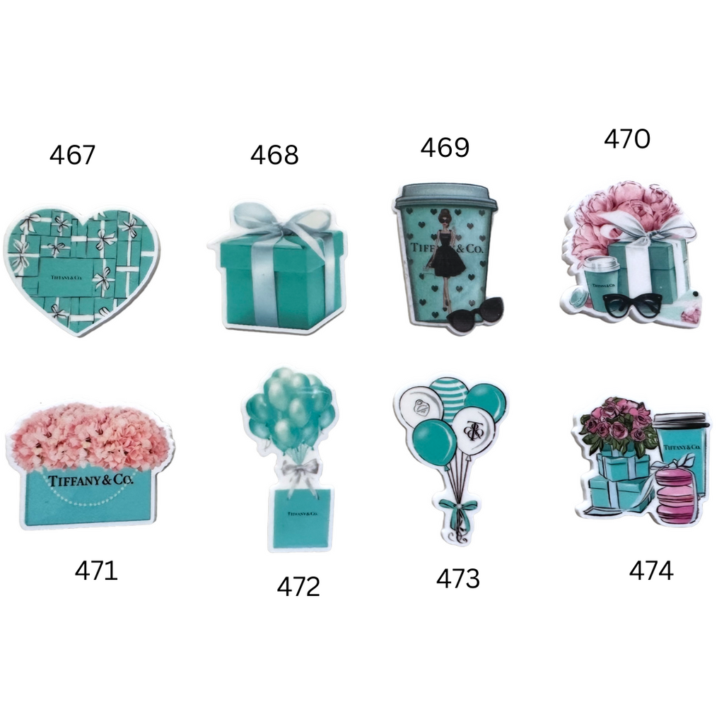 Flat Back Planar Resin Pieces, Tiffany