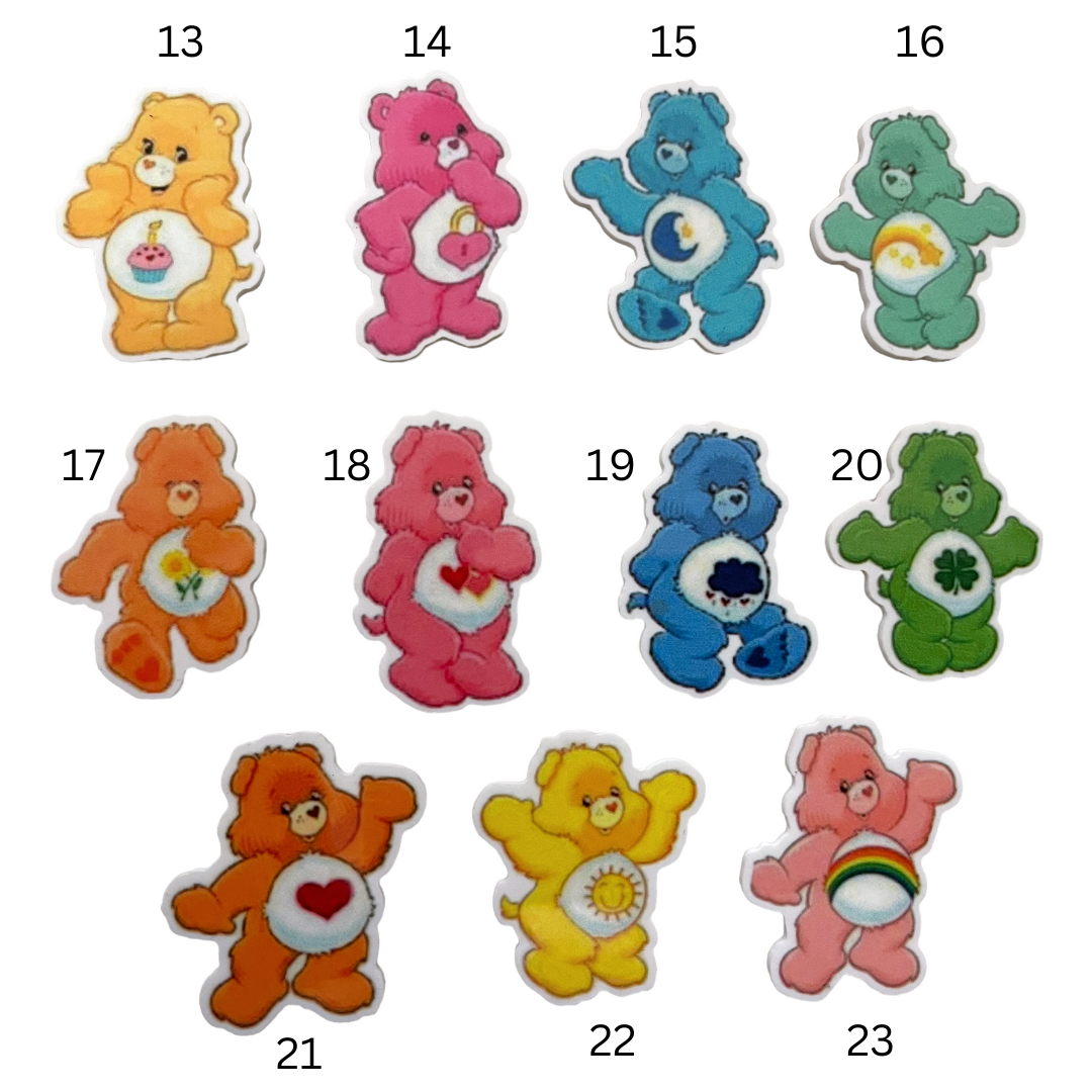 Flat Back Planar Resin Pieces, Bears