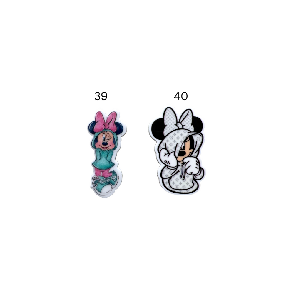 Flat Back Planar Resin Pieces, Mouse W/Bow