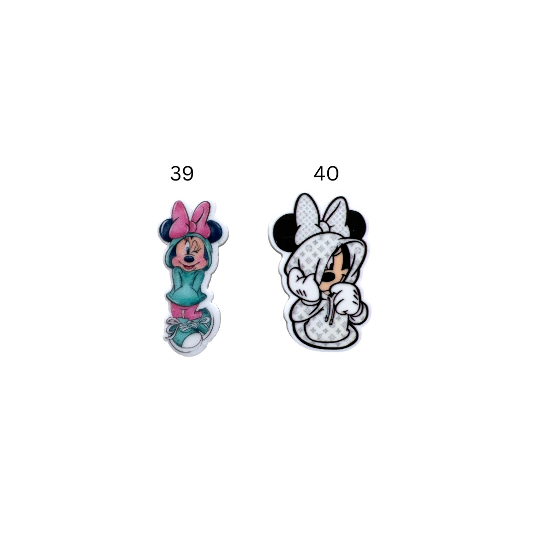 Flat Back Planar Resin Pieces, Mouse W/Bow