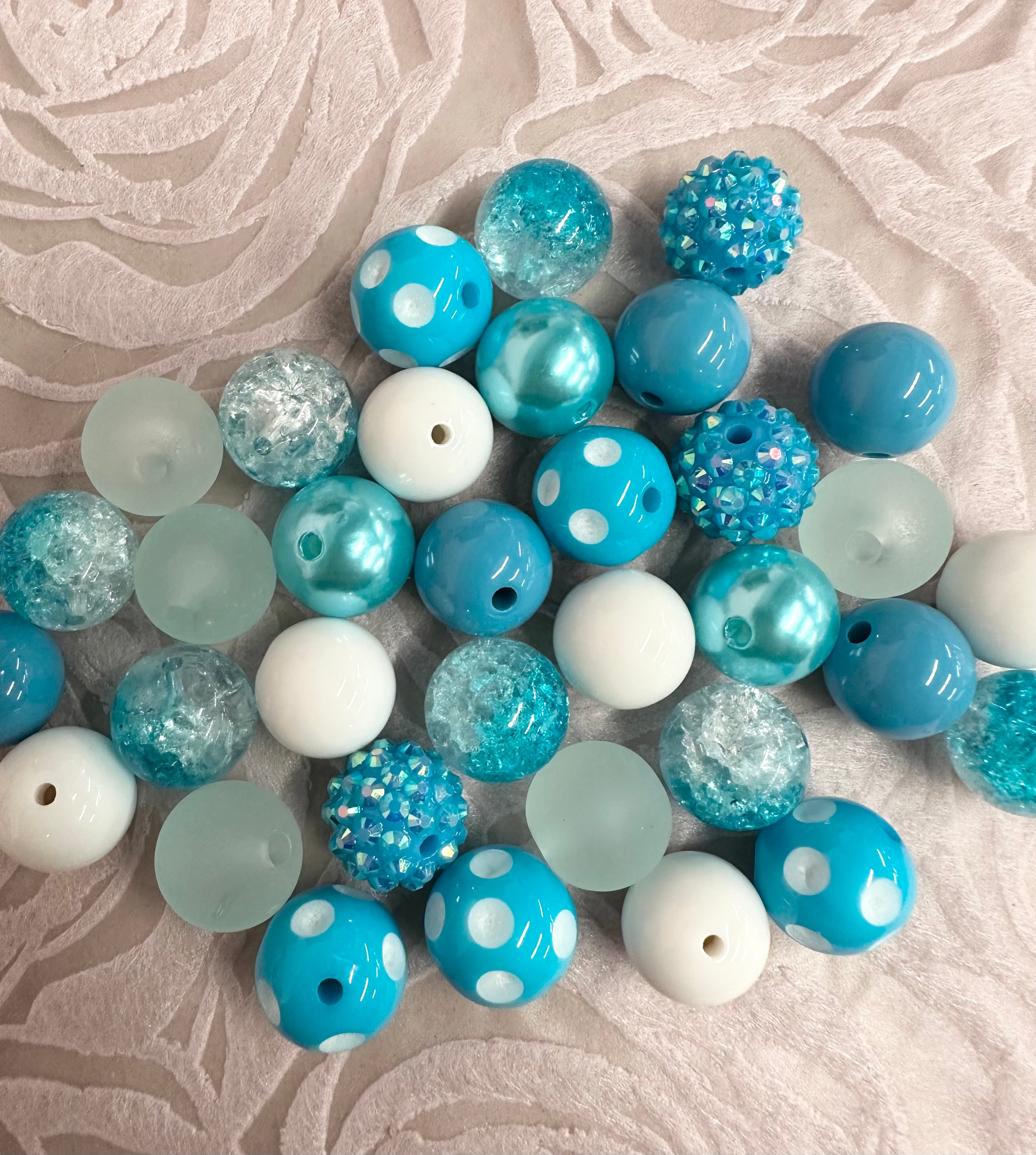 16 mm Bubblegum Beads, 50 pcs/bag. Assorted colors.