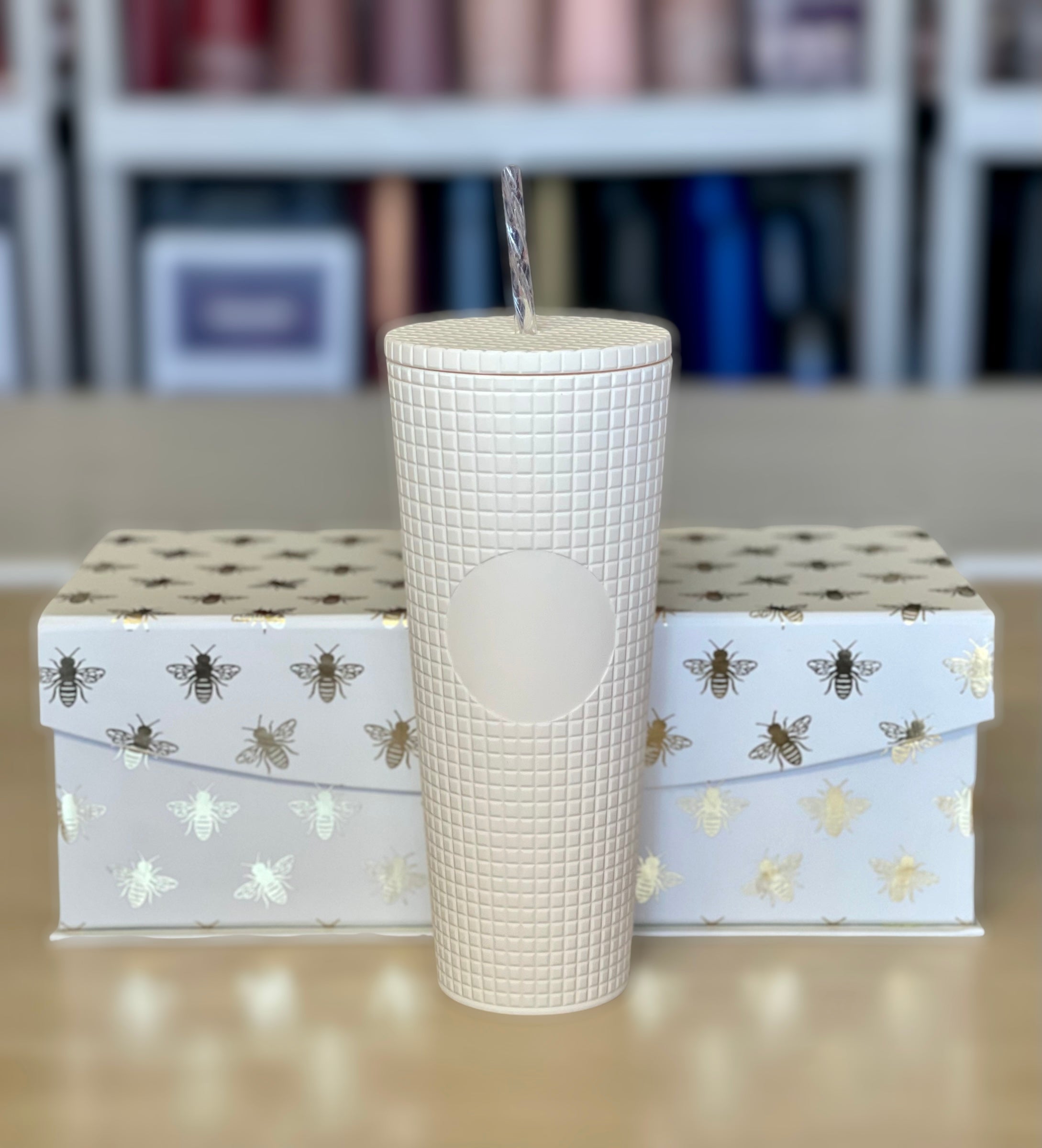 24 oz Double Wall Grid Tumbler, Assorted