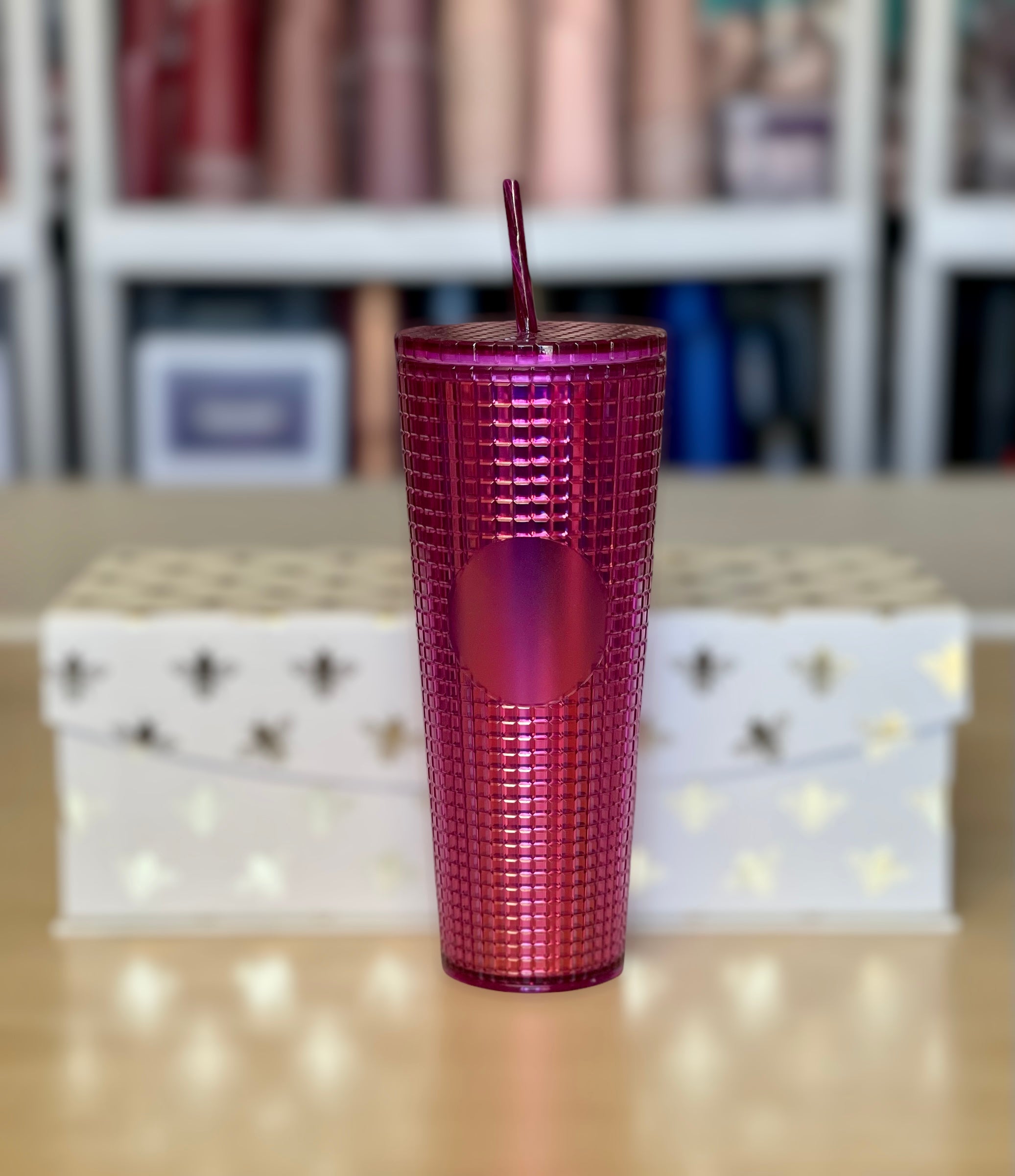 24 oz Double Wall Grid Tumbler, Assorted