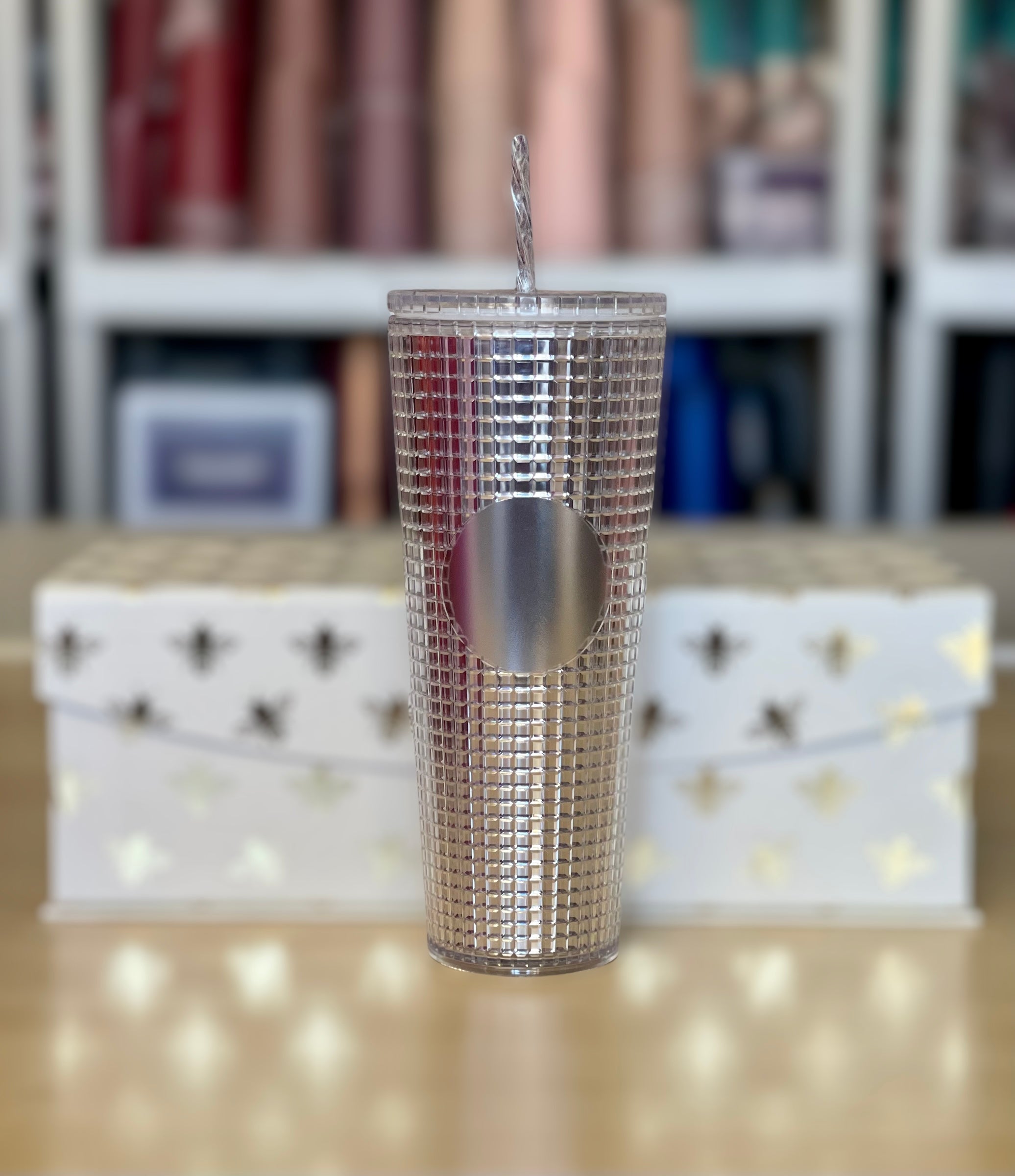 24 oz Double Wall Grid Tumbler, Assorted