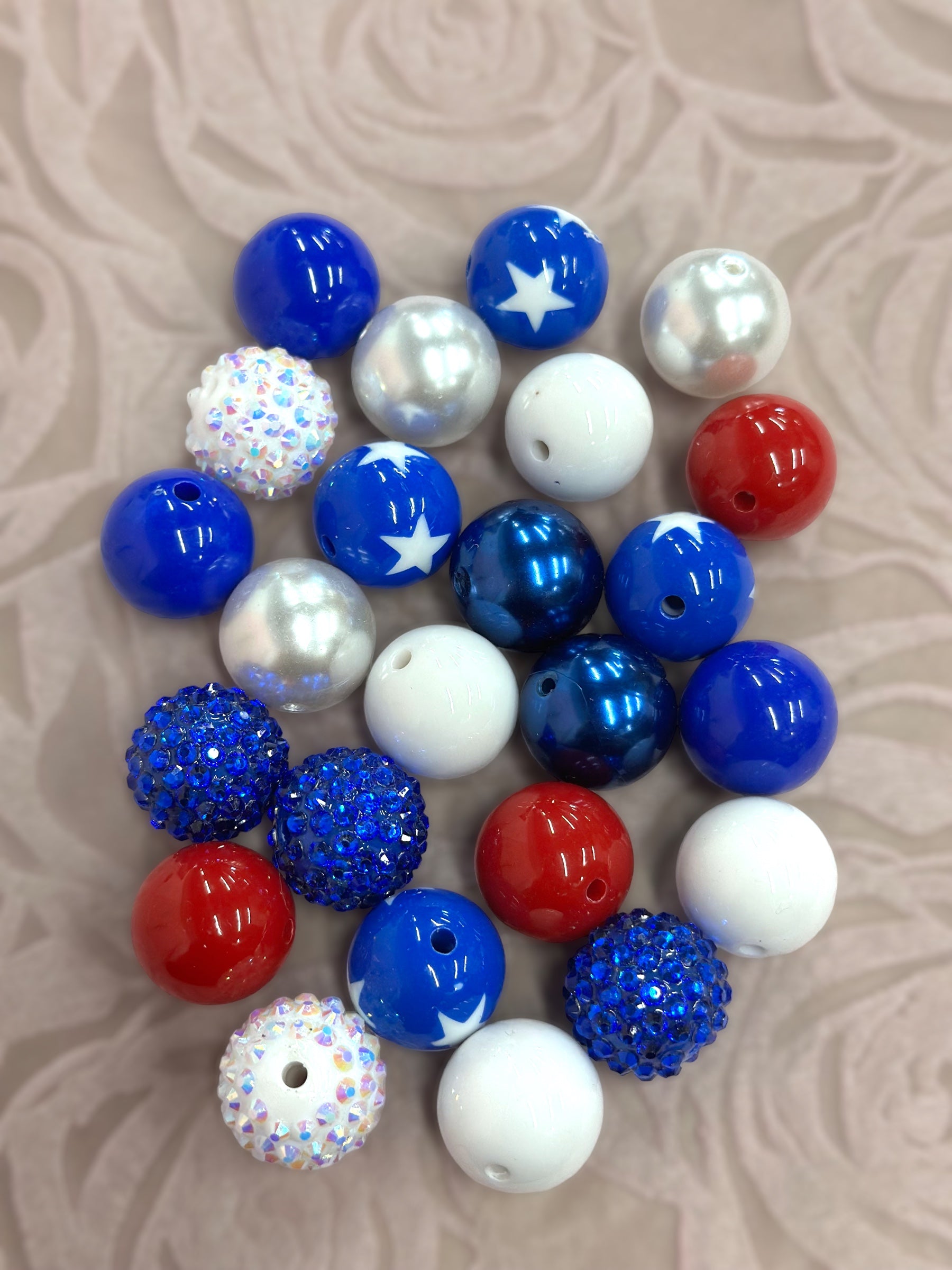 20 mm Bubblegum Beads, 50 pcs/bag. Assorted colors.
