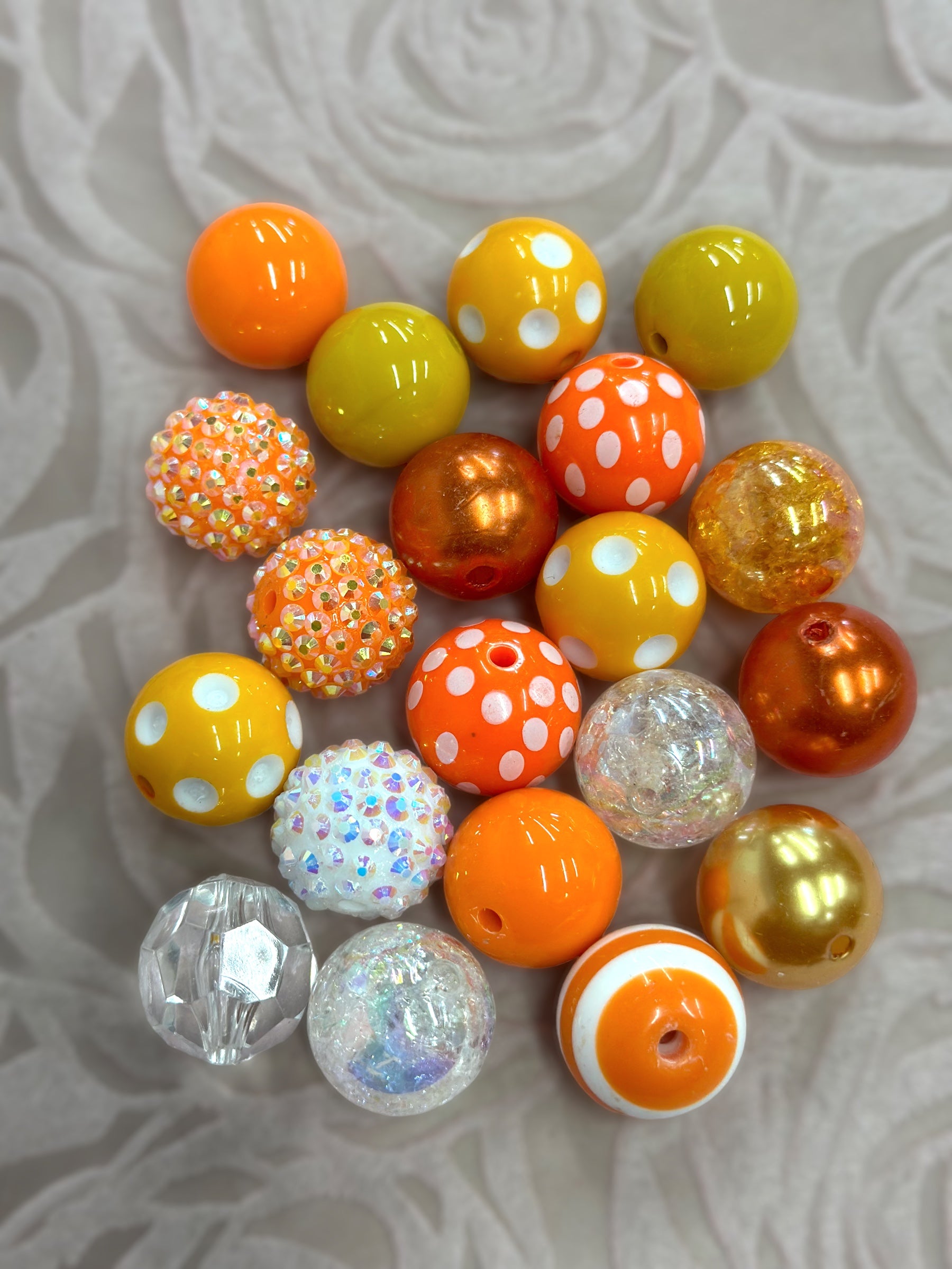 20 mm Bubblegum Beads, 50 pcs/bag. Assorted colors.
