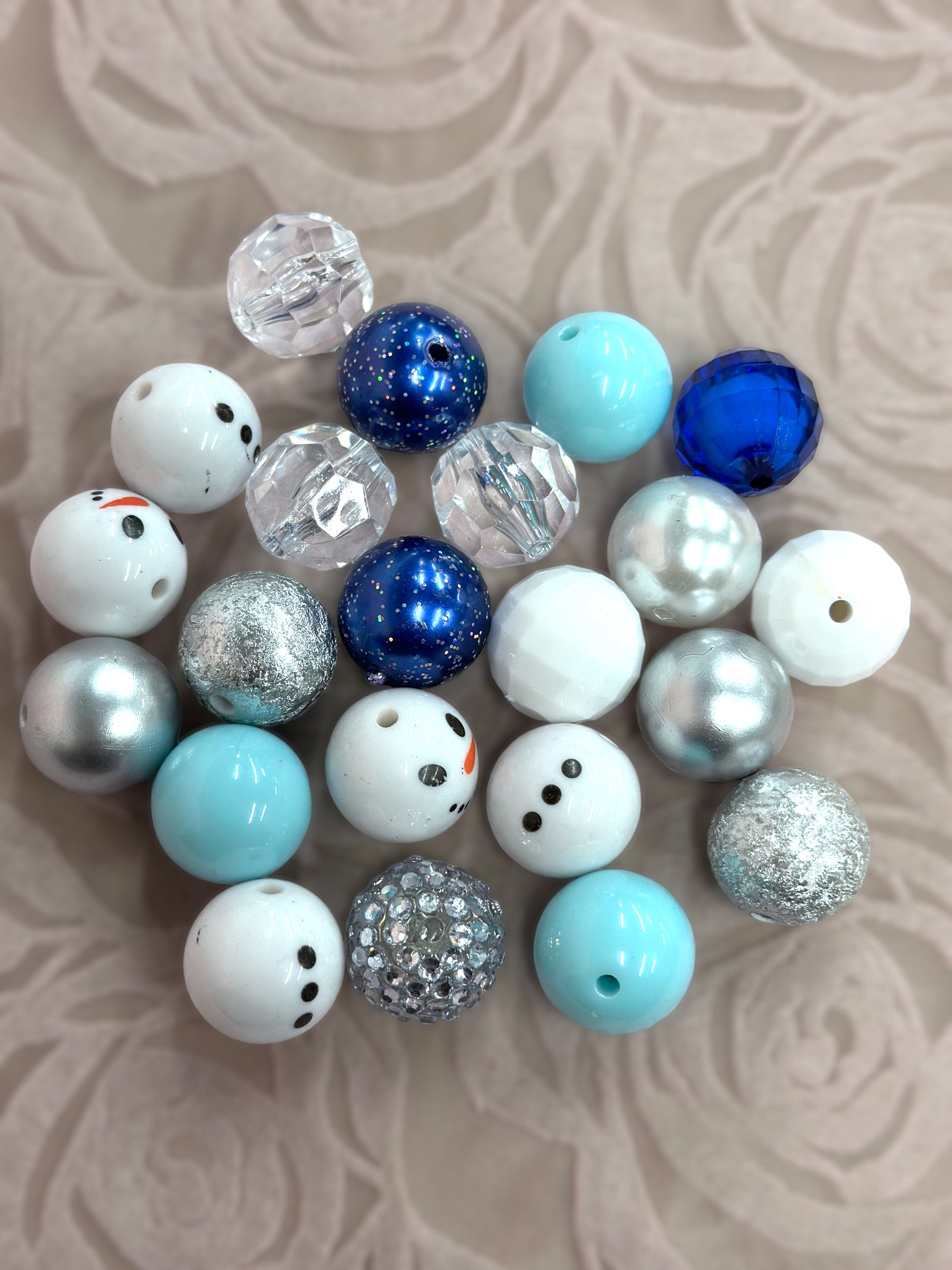 20 mm Bubblegum Beads, 50 pcs/bag. Assorted colors.