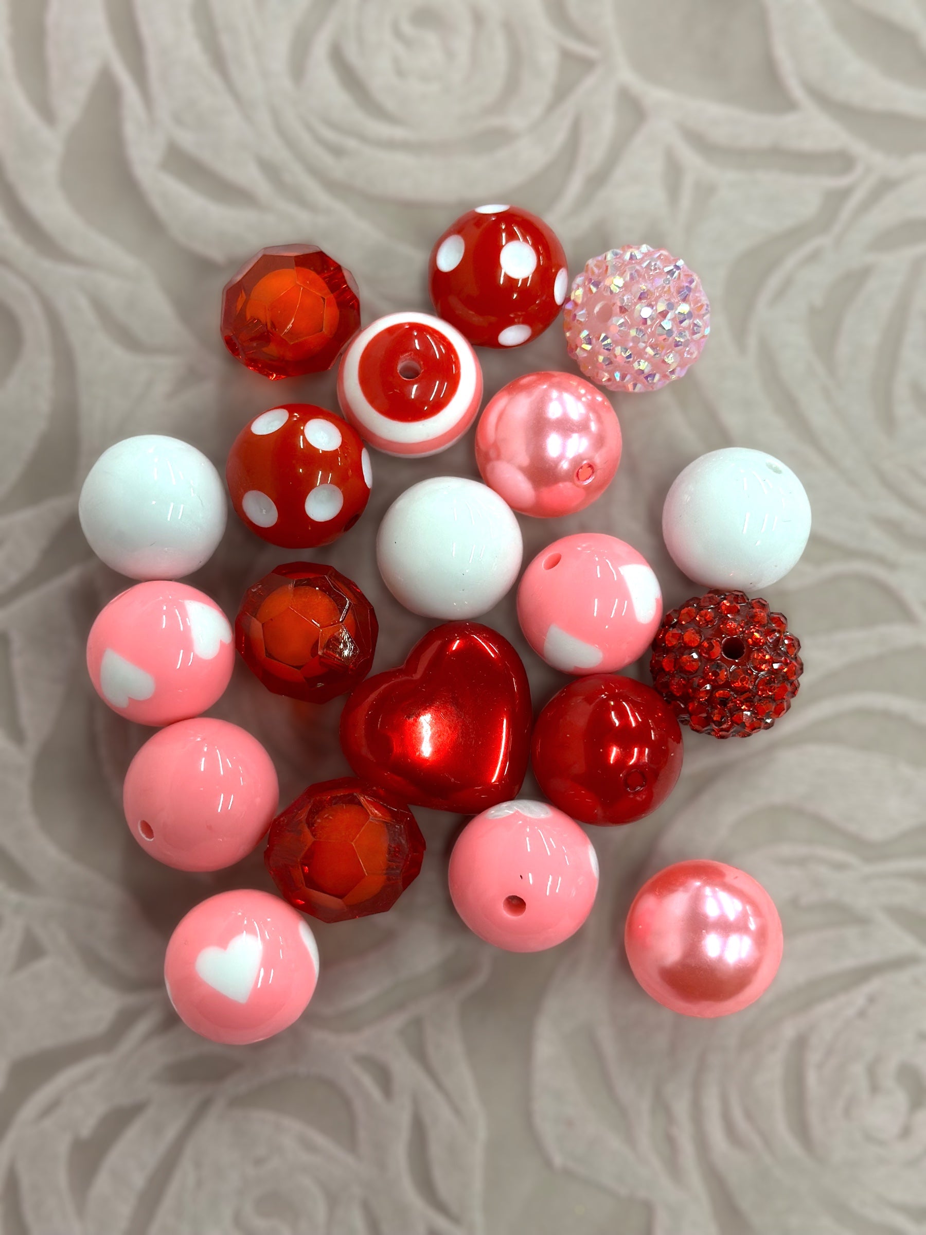 20 mm Bubblegum Beads, 50 pcs/bag. Assorted colors.